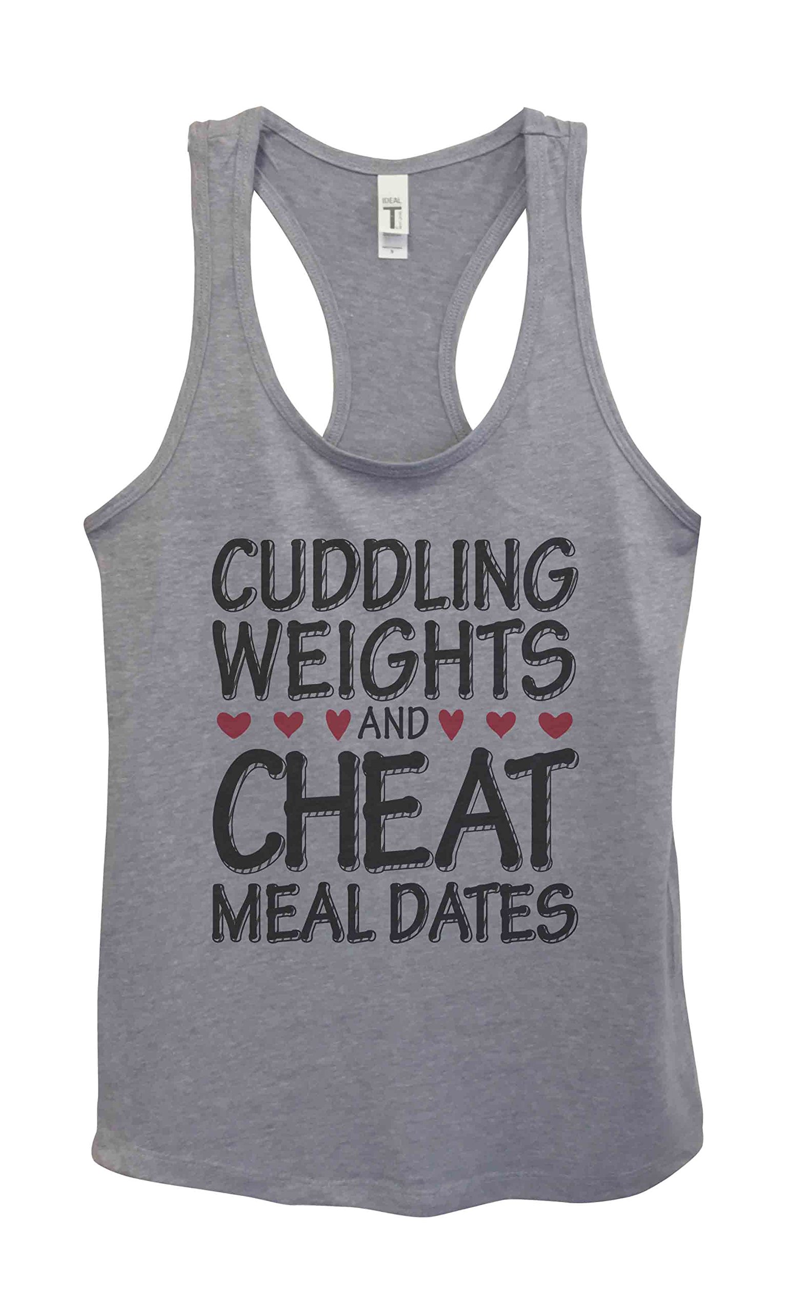 Funny Workout Tank Tops for Couples - Cuddling Weights & Cheat Meal Dates - Gym Date Outfits & Couple Workout Shirts