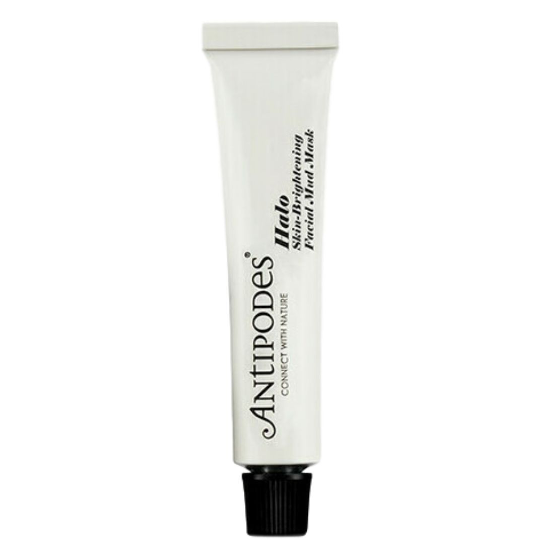 Antipodes Halo Skin Brightening Facial Mud Mask - Organic Clay Mask for Glowing Skin, Dark Spot Treatment & Pore Minimizing - Perfect for Spa Night & Self-Care Routine