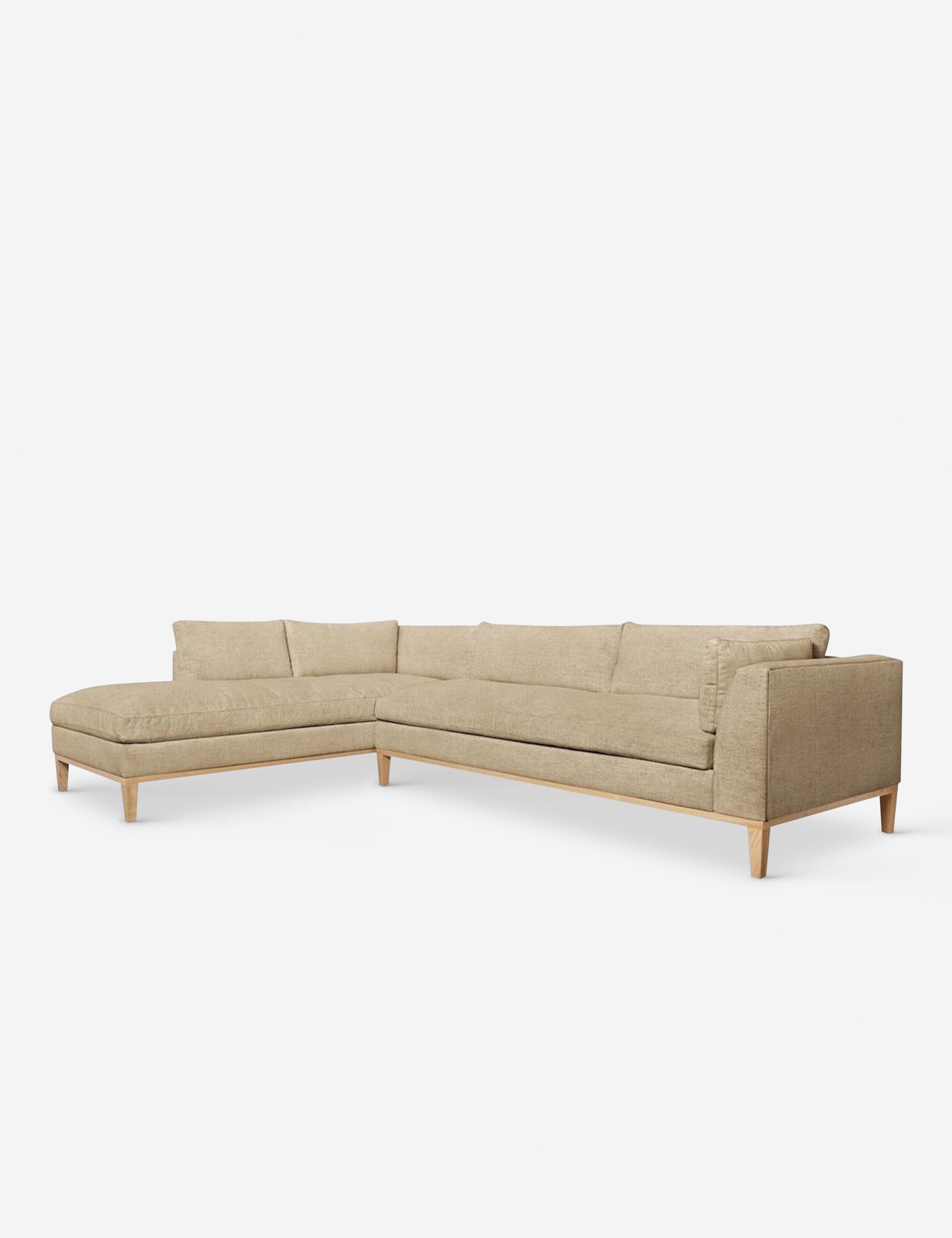 Charleston Sectional Sofa - Modern L-Shaped Couch with Reversible Chaise, Soft Fabric Upholstery for Living Room, Family Room & Home Theater