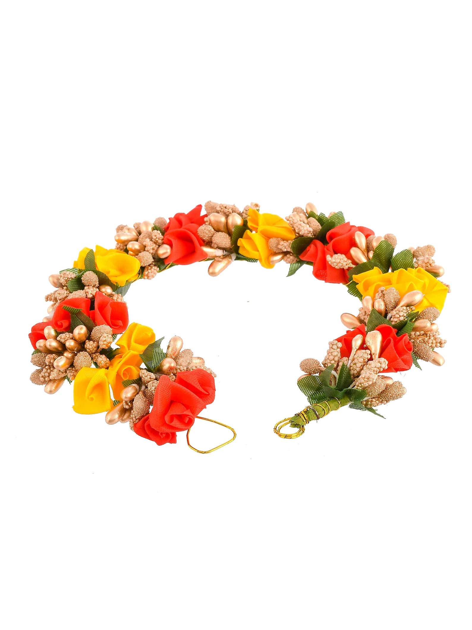 VSAKSH Artificial Hair Gajra Flowers - Bridal Hair Jewelry for Weddings & Special Occasions - Elegant Floral Hair Accessories for Women & Girls - Perfect for Indian Weddings, Mehendi & Sangeet Ceremonies