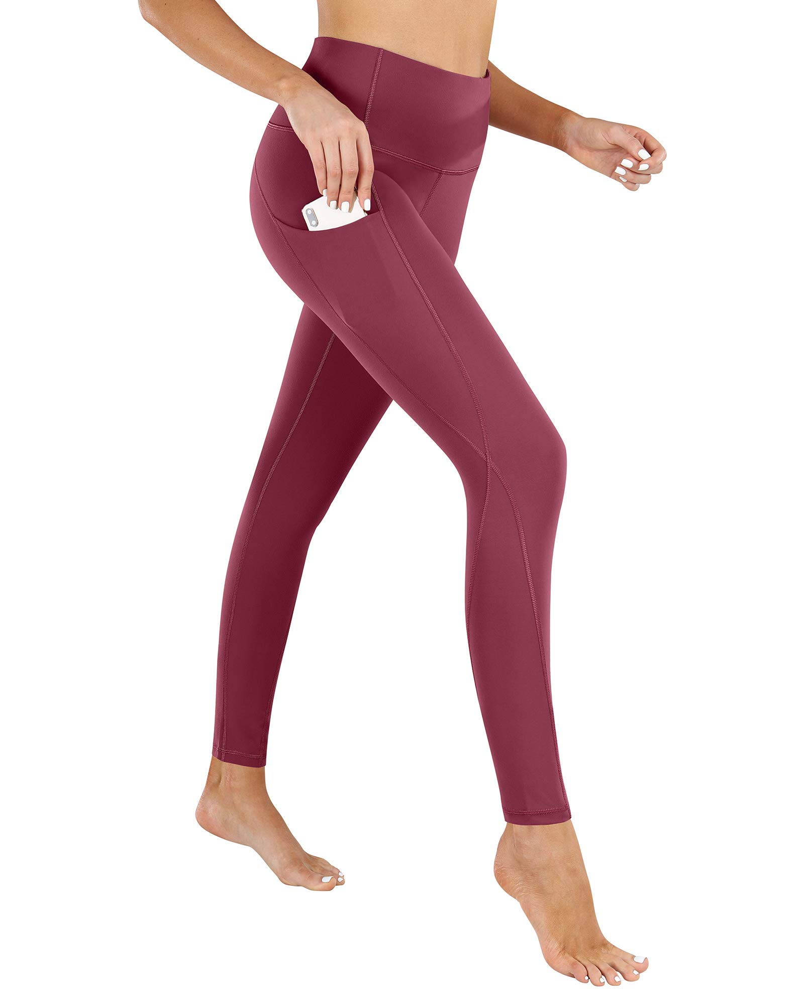 PHISOCKAT High Waist Yoga Pants for Women with Pockets - Tummy Control Workout Leggings | Comfortable Gym & Running Pants for Yoga, Fitness & Everyday Wear