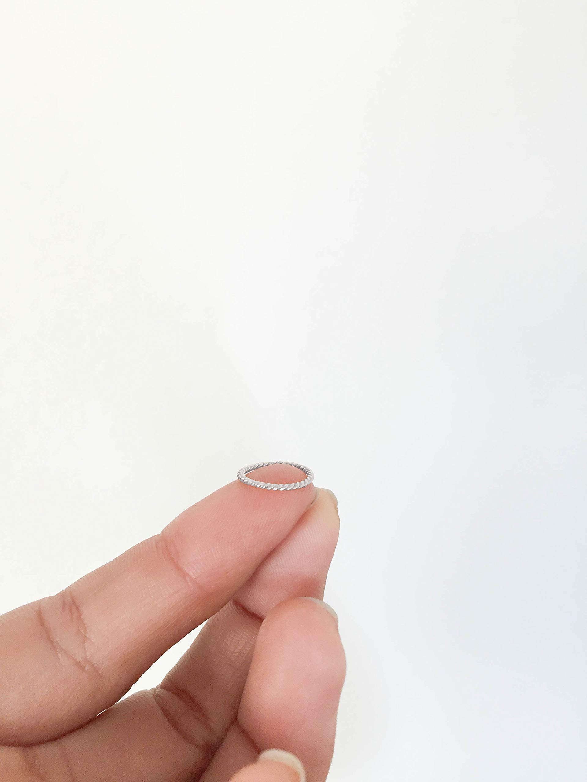 Sterling Silver 18 Gauge Twist Wire Ear Cuff - No Piercing Required - 10mm Ear Cuff Jewelry for Women - Perfect for Parties, Weddings & Everyday Wear