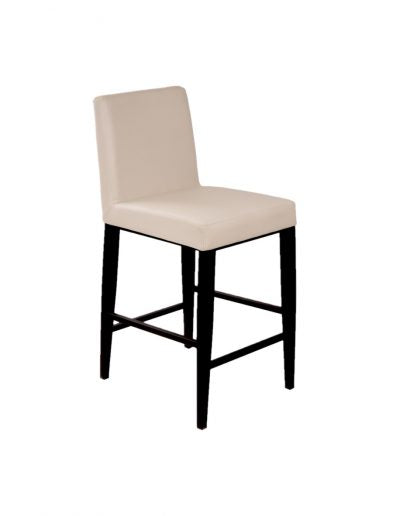 Erika Cream Upholstered Stool - Modern Accent Chair for Living Room, Bedroom, or Entryway Seating