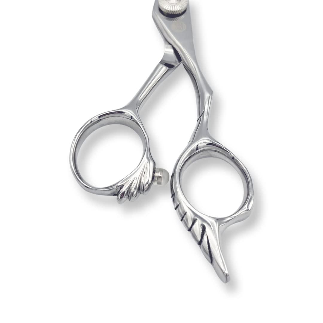 Premium Saki Shears Tsuru Professional Hair Cutting Scissors - 6 Inch Japanese Stainless Steel Shears for Barbers & Stylists - Adjustable Tension Thumb Screw - Perfect for Salon, Home Haircuts & Styling