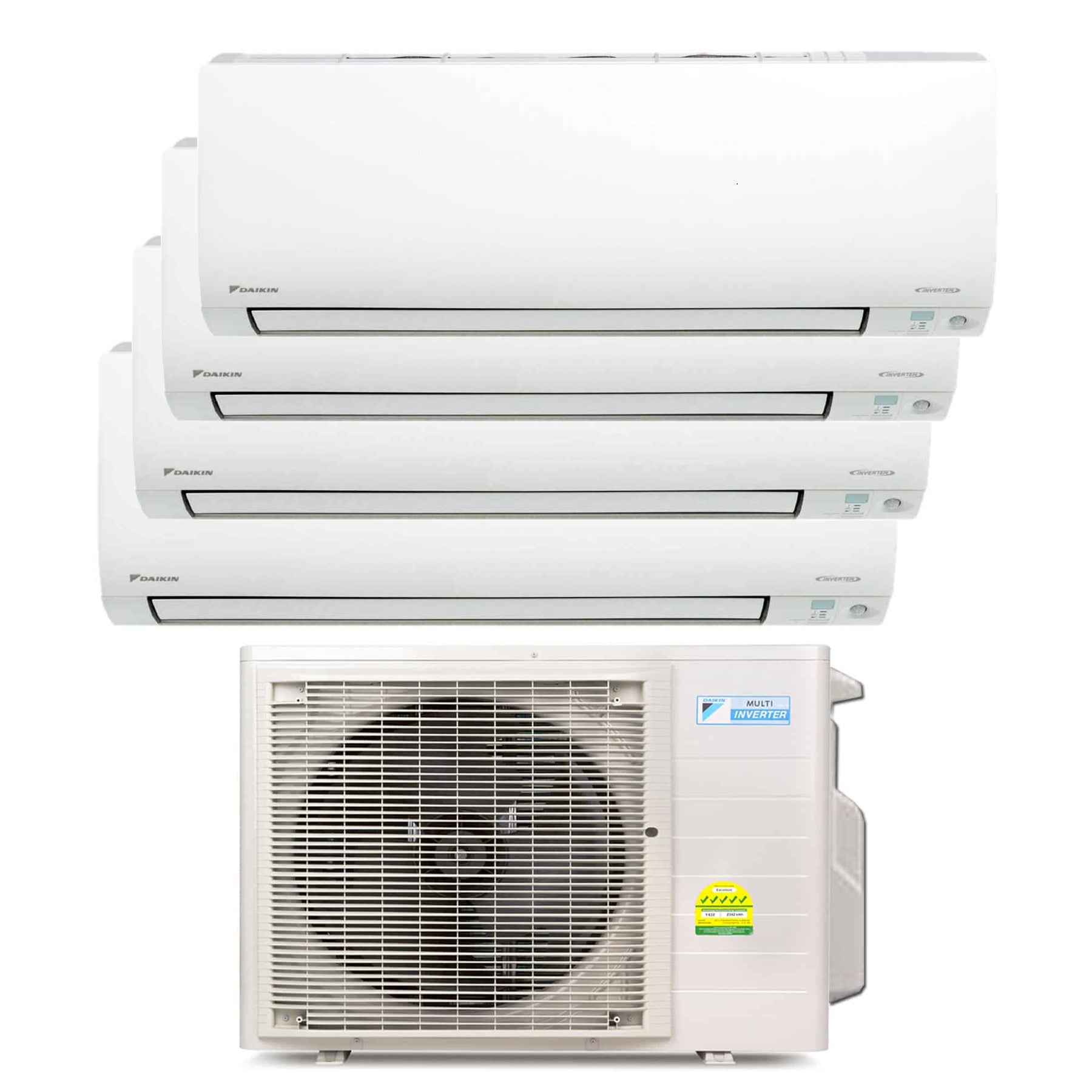 iSmileEco Ductless Mini Split AC System - 4 Zone (9K BTU x2 + 12K BTU + 18K BTU) with Free Installation - Perfect for Whole House Cooling, Home Office & Multi-Room Temperature Control