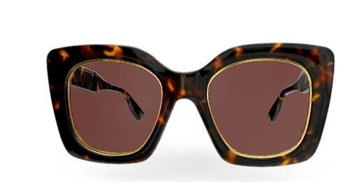 Gucci GG1151S 003 Havana/Brown Soft Cat Eye Sunglasses for Women - Stylish UV Protection Shades for Beach, Driving & Outdoor Activities