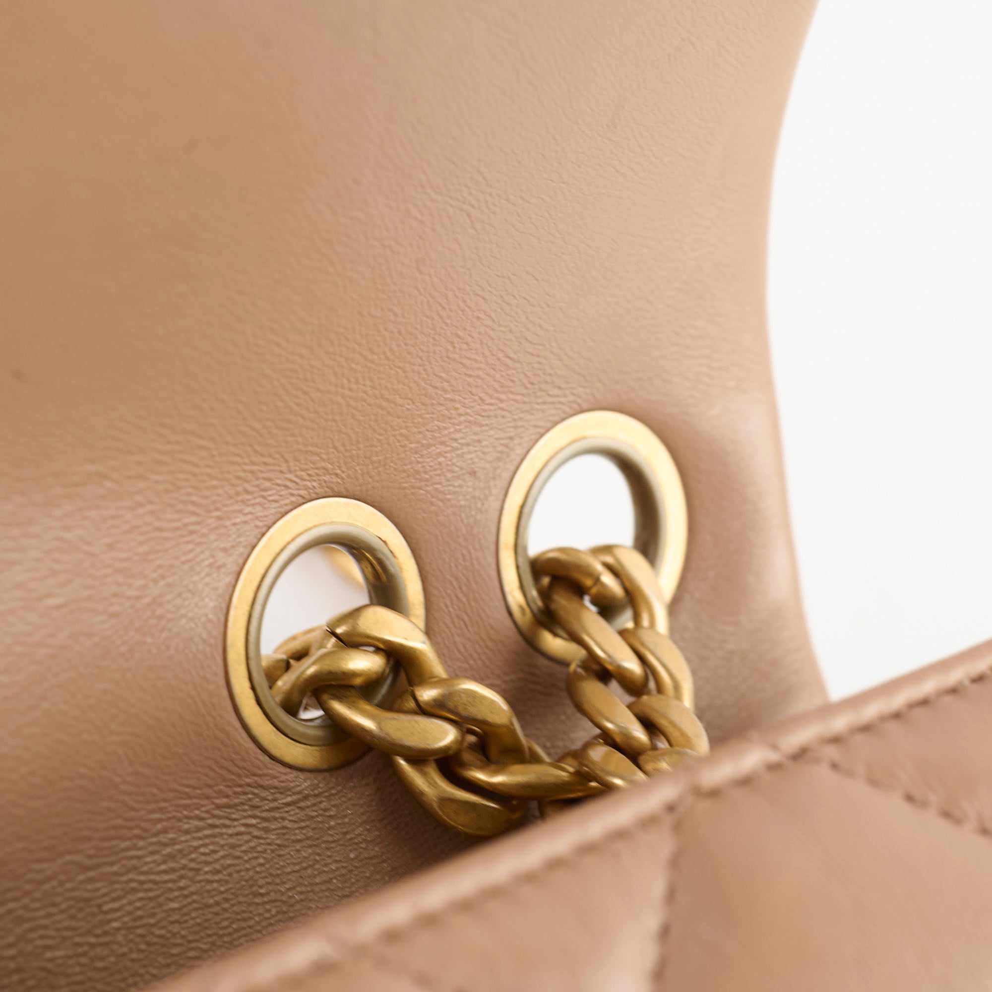Chanel Classic Flap Bag Dark Beige Lambskin with Microchip - Luxury Designer Handbag for Women, Perfect for Evening Events & Special Occasions