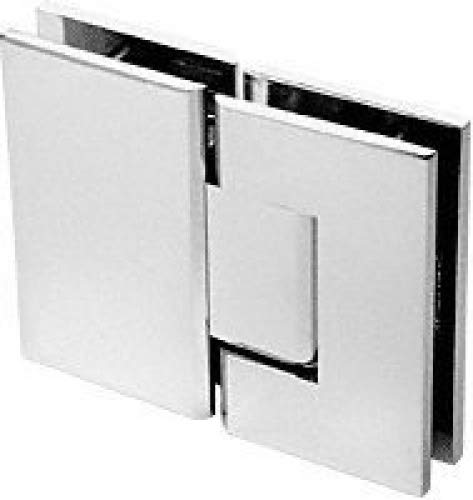 Brushed Nickel 180 Degree Glass-to-Glass Positive Close Vienna Hinge - Heavy Duty Cabinet Door Hinge for Frameless Glass Cabinets, Shower Doors & Display Cases
