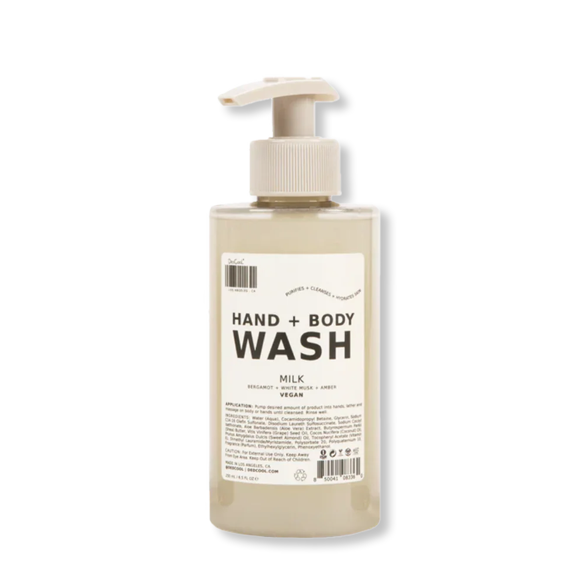 DedCool Hand & Body Wash Milk - Hydrating & Gentle Cleanser for All Skin Types | Perfect for Daily Use, Travel & Spa Days