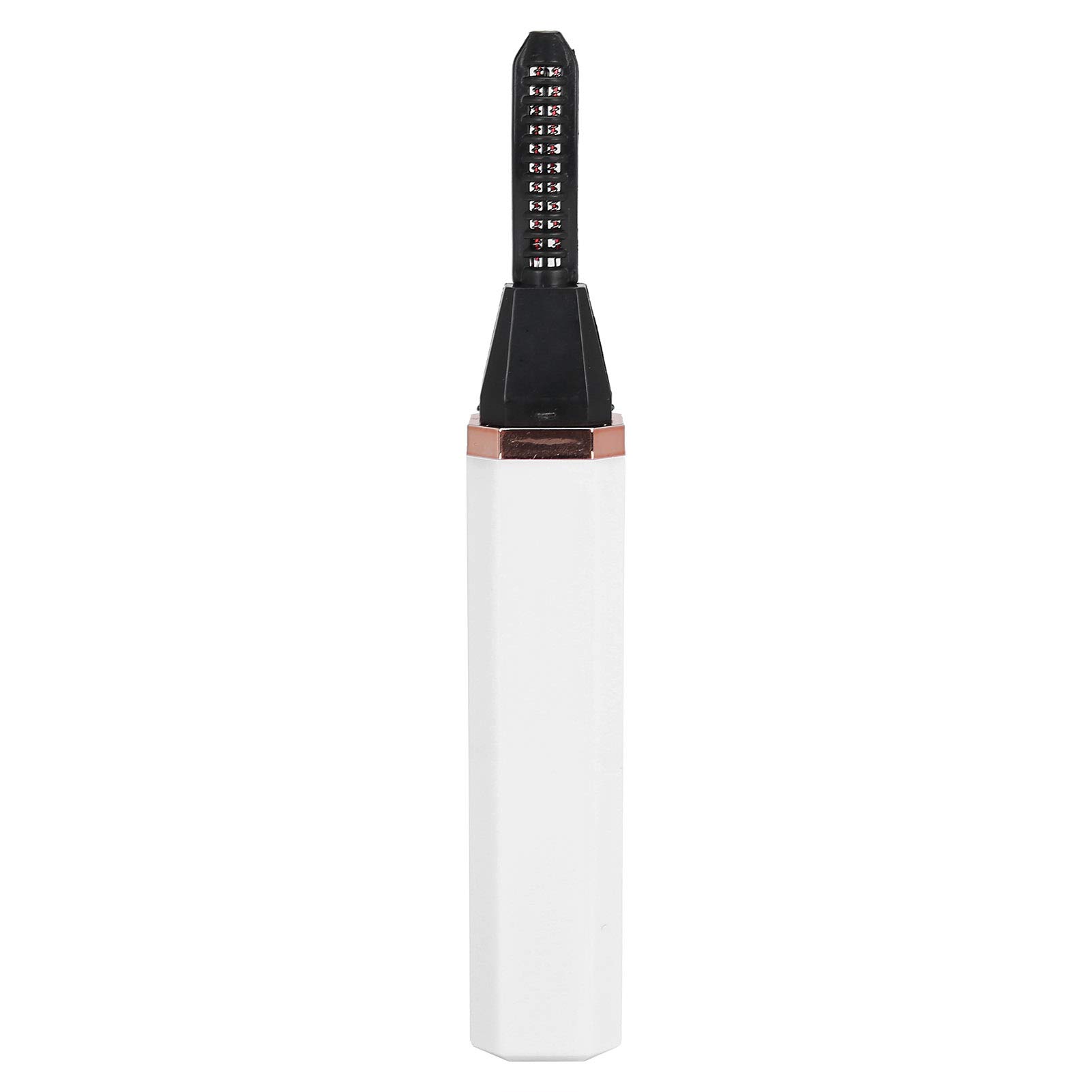 USB Rechargeable Eyelash Curler - Portable Electric Lash Curling Tool for Perfect Lashes (White) | At-Home & Travel Beauty Essential for Salon-Like Results