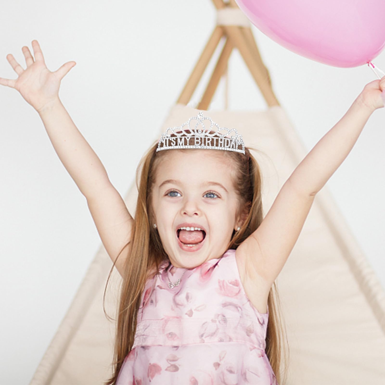 Silver Birthday Crown for Women - Elegant Birthday Tiara & Headband for Birthday Girl - Perfect Birthday Decorations & Gifts for Parties, Celebrations & Special Occasions