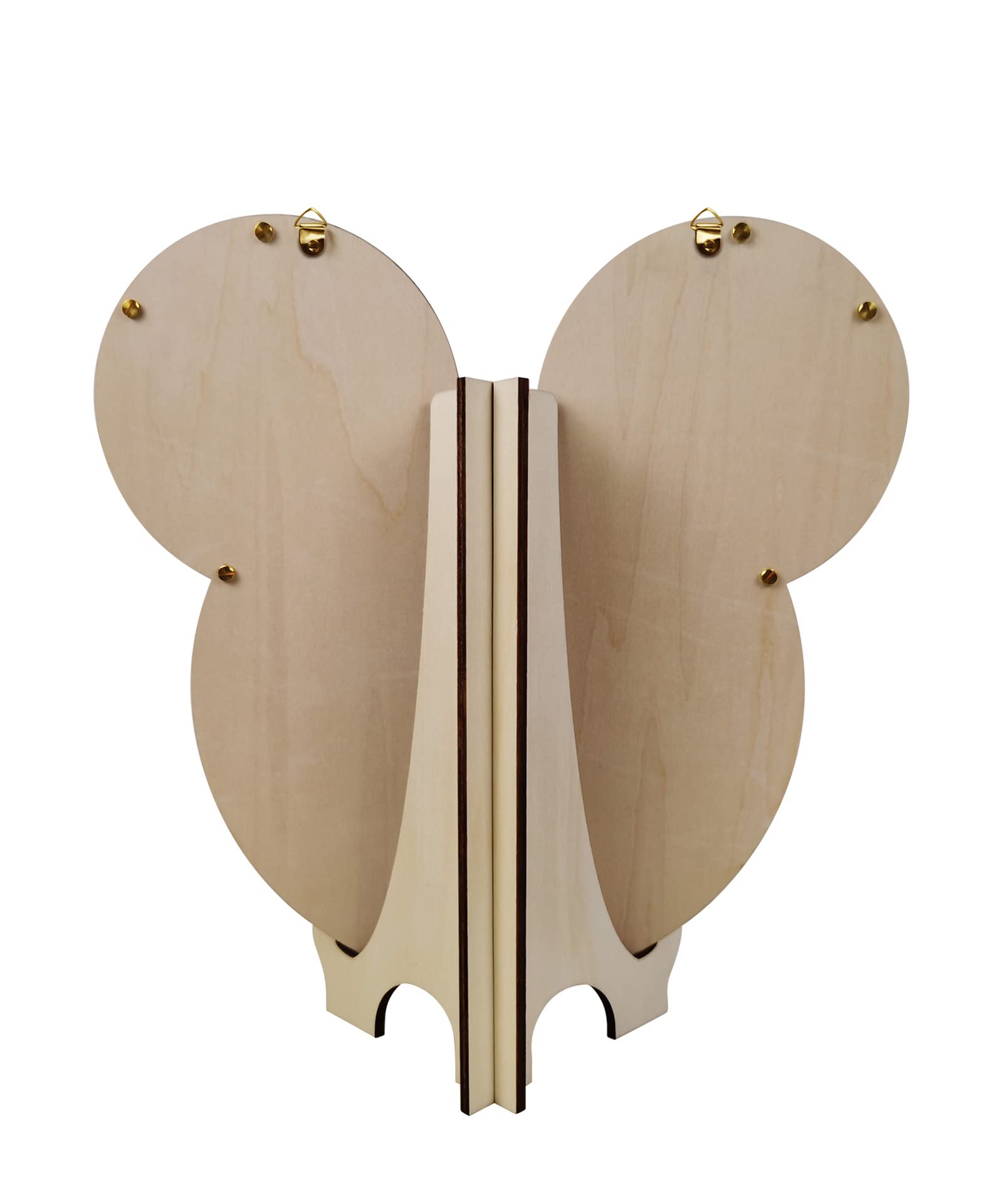 Alternative Wood Mouse Head Framed Guest Book - Mickey Mouse Theme Party Sign-in Decor for Weddings, Baby Showers & Birthday Celebrations
