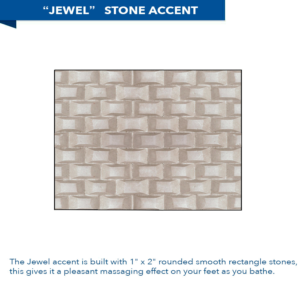 Freedom 60 Alcove Brown Sugar Sistine Stone & Jewel Stone Accent DIY Shower Remodel Kit - Easy Bathroom Upgrade for Home Renovation & Spa-Like Shower Experience