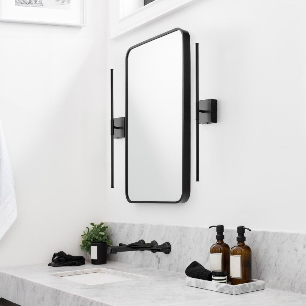 Dimmable LED Wall Sconce Light Fixture - 28 Inch Modern Metal Wall Light with Integrated LEDs for Bedroom, Living Room, and Hallway Lighting