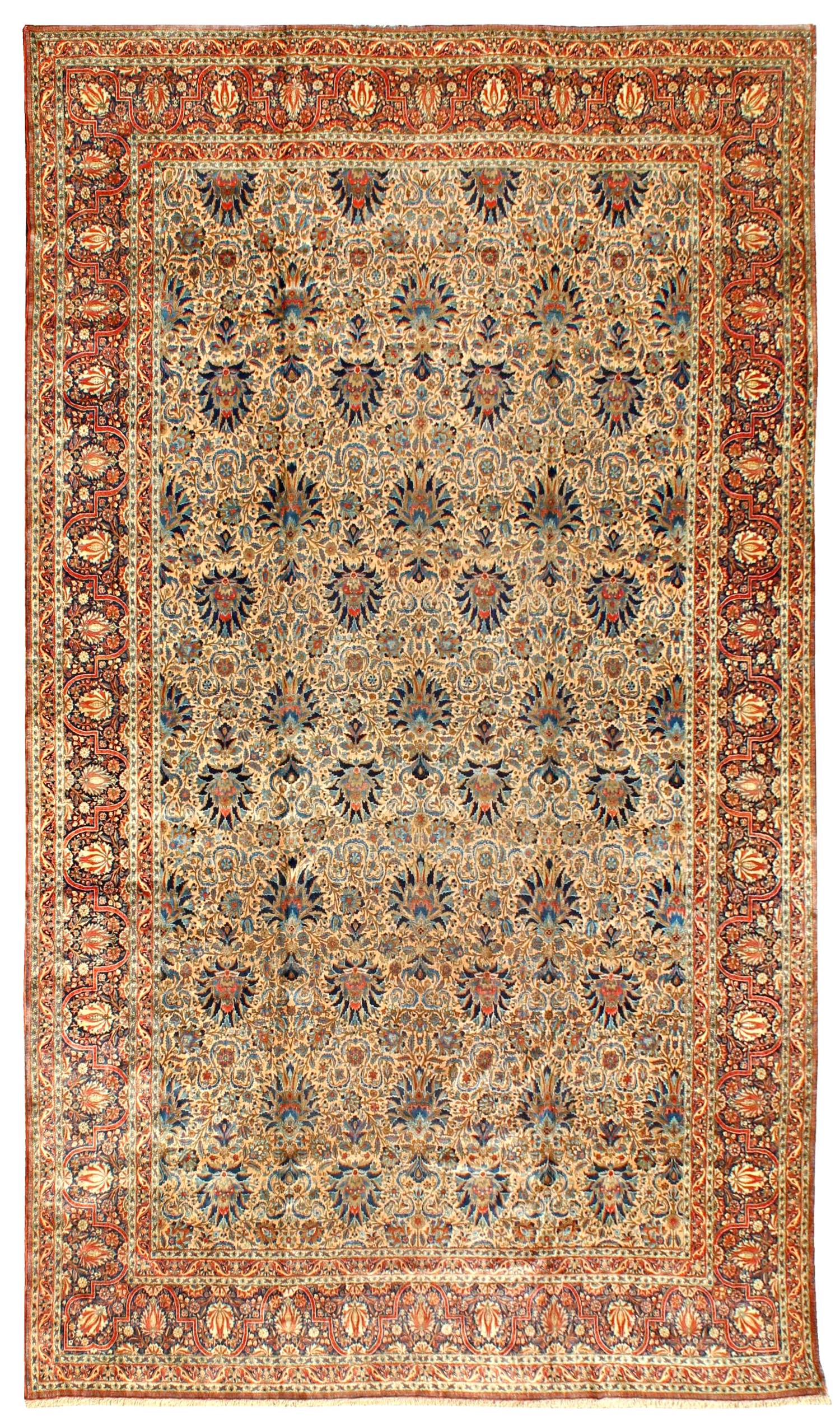 Antique Atashogoli Kashan Handwoven Traditional Persian Rug - J69667 - Perfect for Living Room, Bedroom & Home Decor