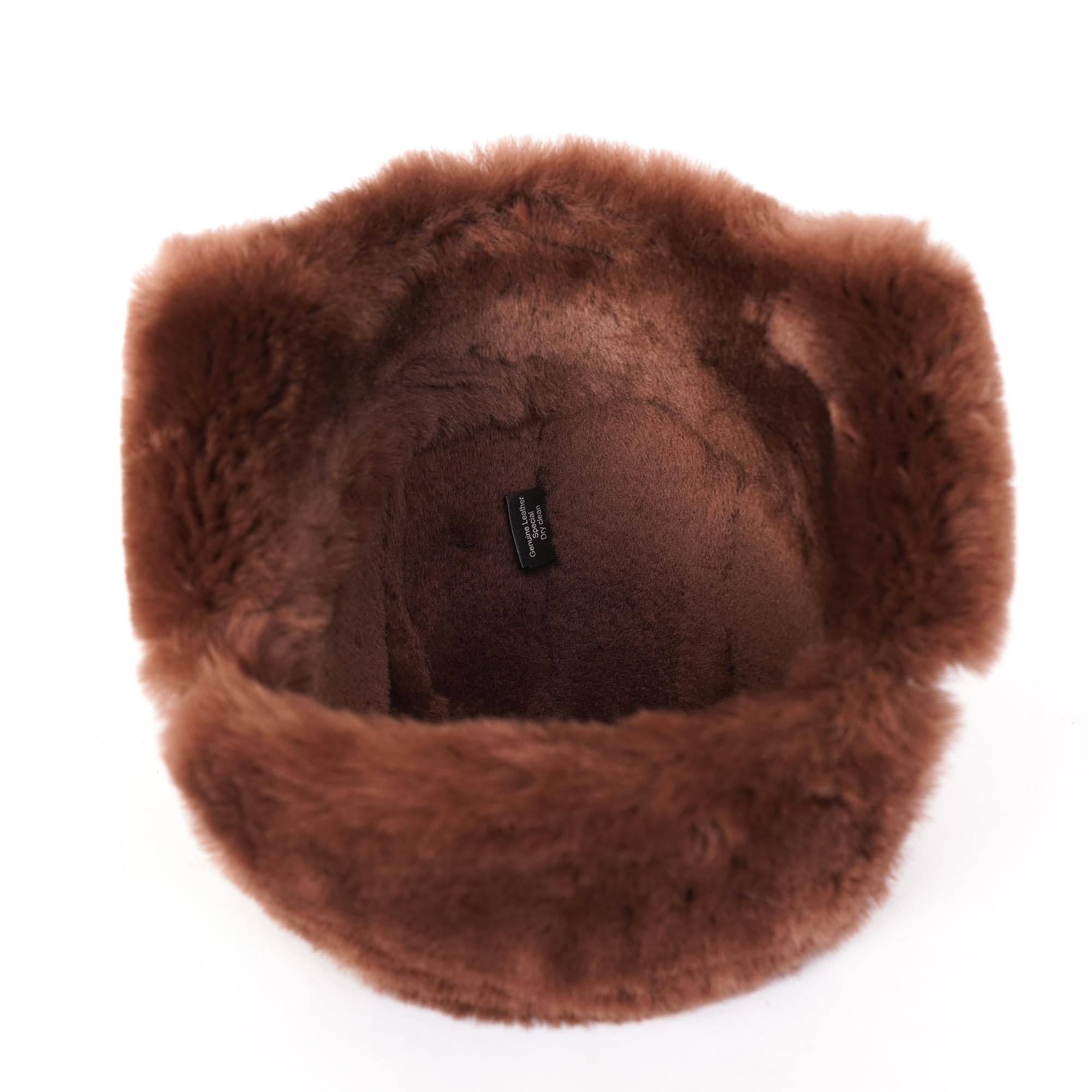 Russian Soviet Ushanka Aviator Trapper Hat - Genuine Sheepskin Leather & Fur Winter Hat for Men & Women - Warm Earflap Hat for Outdoor Activities, Snowboarding, Skiing & Cold Weather 2024