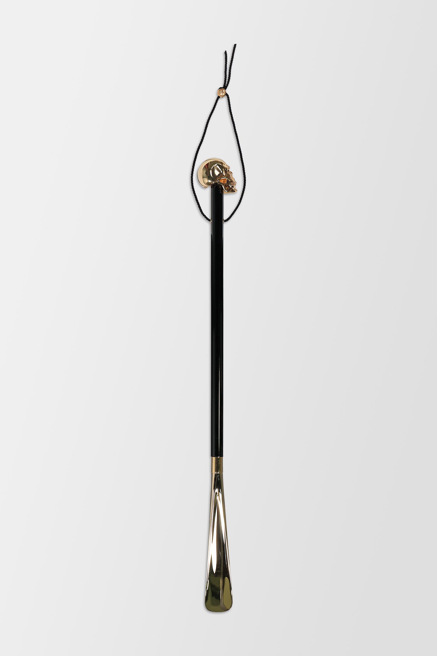 Pasotti Luxury Gold Skull Shoe Horn - Elegant Shoe Accessory for Men & Women - Perfect for Dress Shoes, Boots, and Formal Occasions