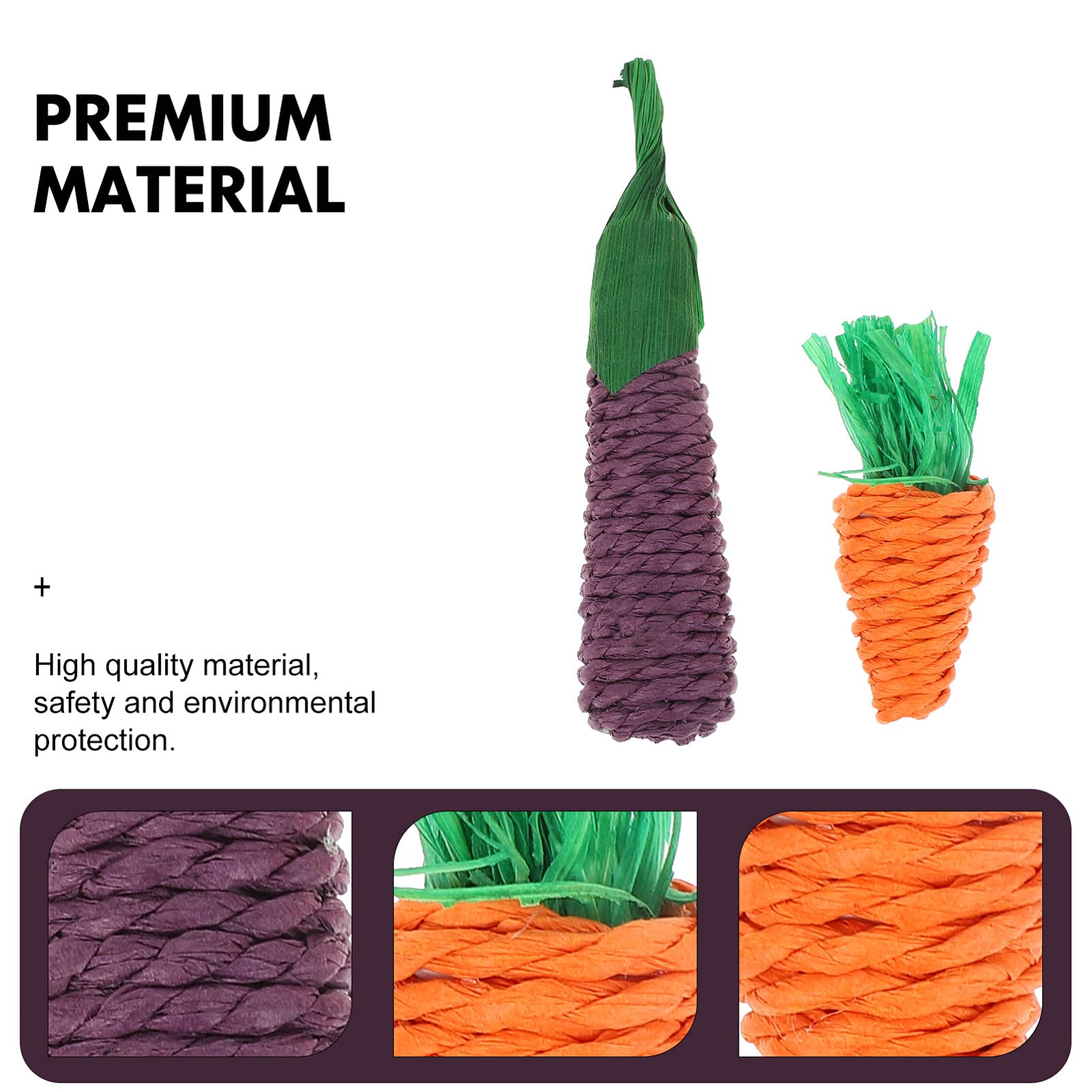 Balacoo 6-Pack Natural Grass Chew Toys for Hamsters, Rabbits & Small Pets - Safe Teething & Biting Blocks for Bunnies, Rats & Dogs - Perfect for Cage Enrichment & Dental Health