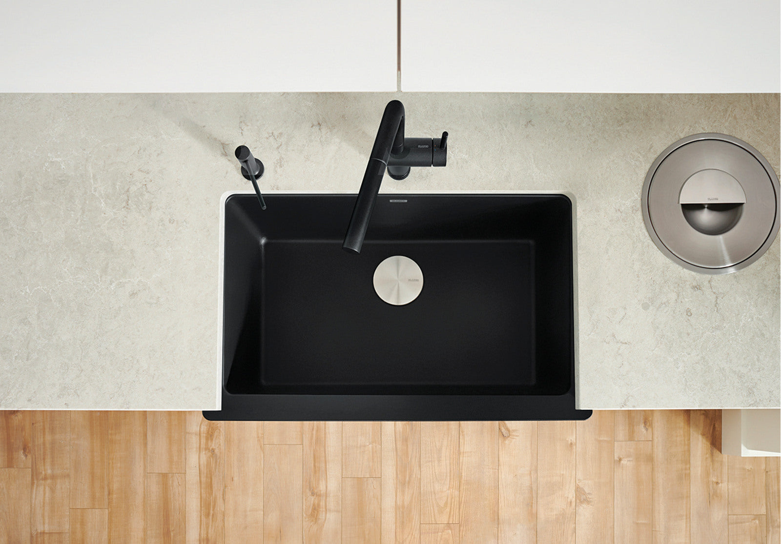 Blanco Vintera 30-Inch Super Single Bowl Apron Front SILGRANIT Kitchen Sink - Durable Stain-Resistant Undermount Sink for Modern Kitchens & Food Prep Stations