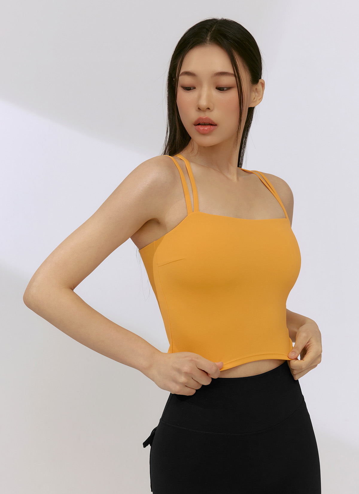 Black Label Power Rise Double Strap Sports Bra - High Support Workout Top for Running, Yoga & Gym