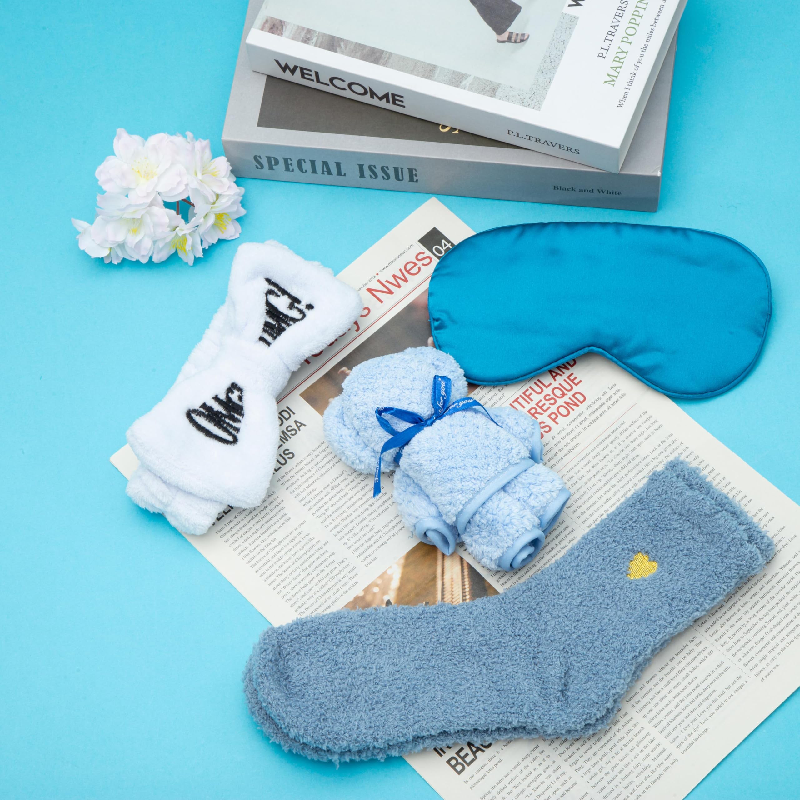 Unique Blue Gift Basket for Women - Birthday Gifts for Best Friend, Mom, Sister & Girlfriend | Thoughtful Friendship Gift Set with Premium Gift Box | Perfect for Birthdays, Anniversaries & Special Occasions