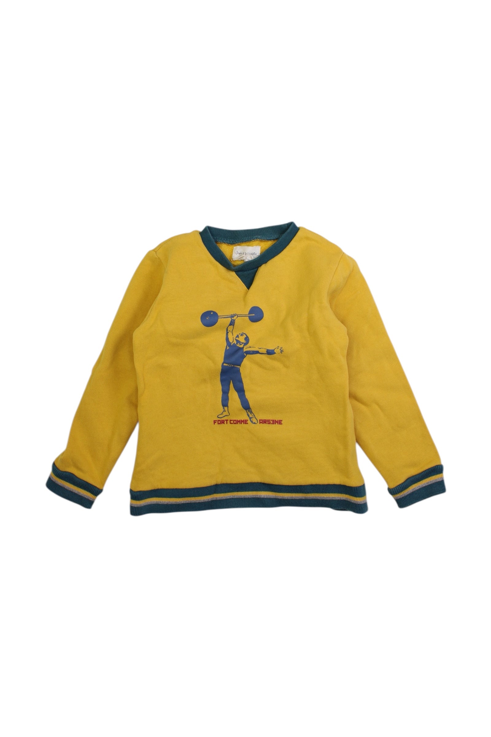 Arsène Et Les Pipelettes Weightlifting Crewneck Sweatshirt for Toddlers 4T - Gym & Playtime Outfit for Active Kids