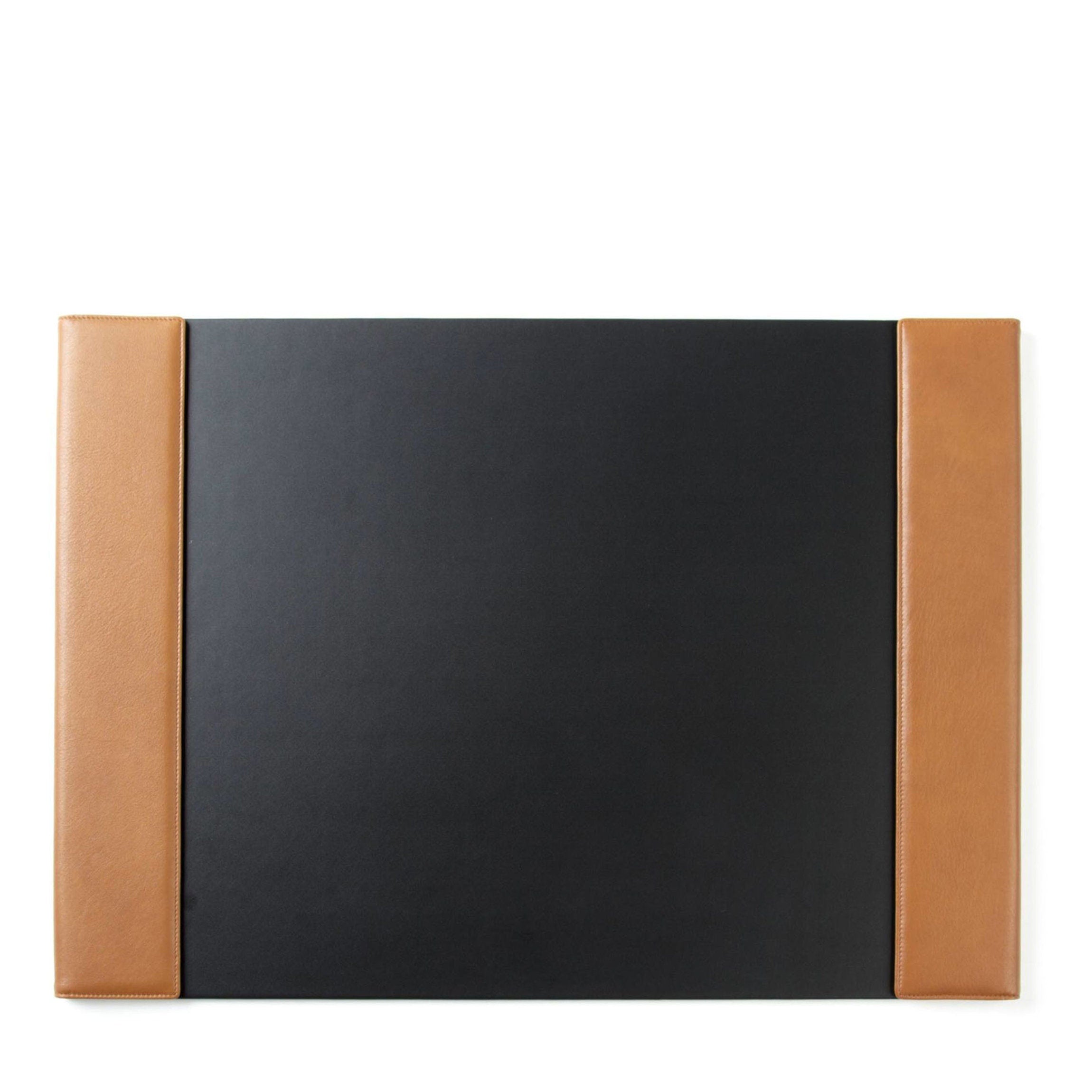 Premium Leather Desk Pad - Cognac Brown Office Desk Blotter for Writing & Protection - Perfect for Home Office, Study, and Workspace Organization