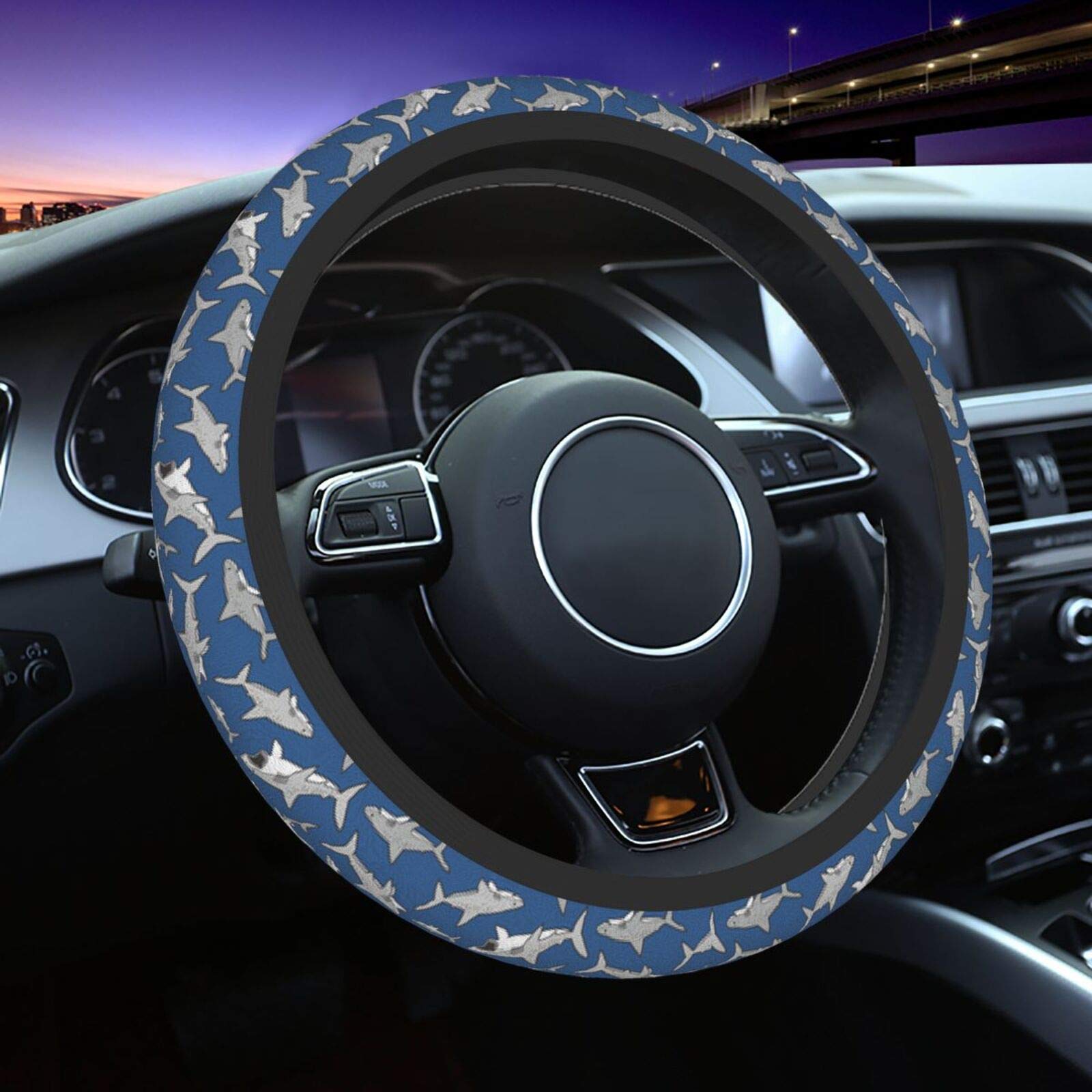 Non-Slip Neoprene Steering Wheel Cover - Universal 15 Inch Car Wheel Wrap for Adults | Durable Grip, Comfortable Driving, Perfect for Daily Commute & Road Trips