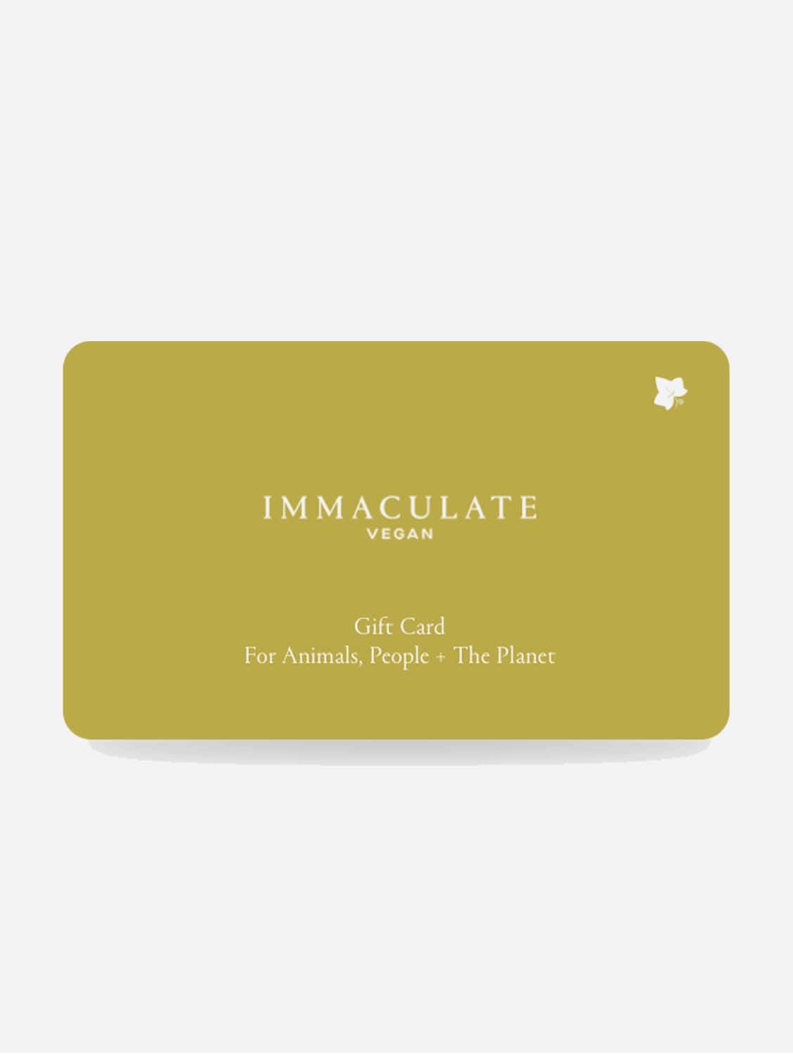 Immaculate Vegan Gift Card - Perfect for Holidays, Birthdays & Special Occasions | Eco-Friendly & Thoughtful Present
