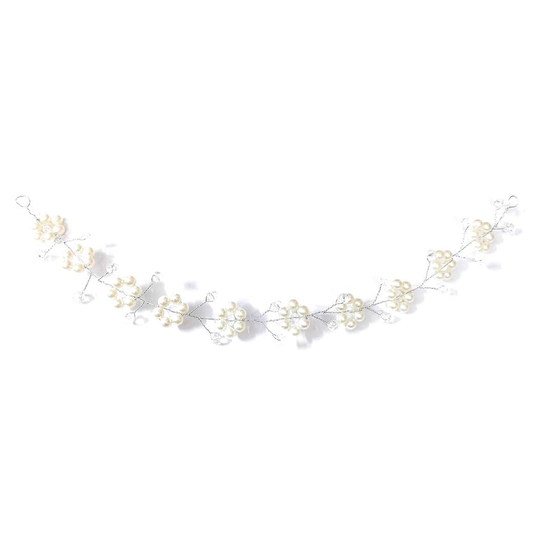 Floral Pearl Hair Pin for Women - Elegant Hair Veil & Judabun Hair Accessories for Weddings, Parties & Special Occasions