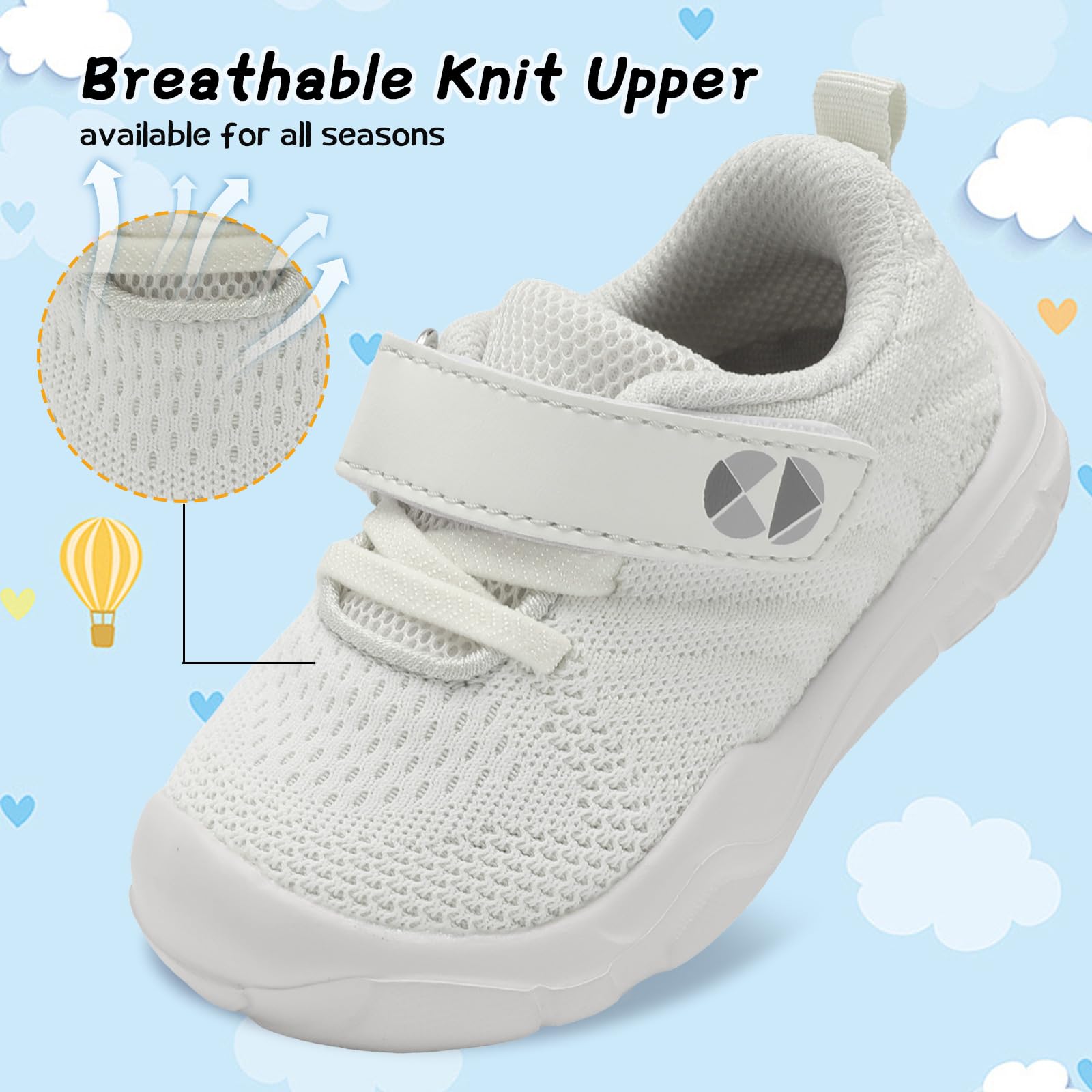 Breathable Kids Sneakers - Lightweight Barefoot Shoes for Toddlers (Boys & Girls) - Running & Outdoor Play