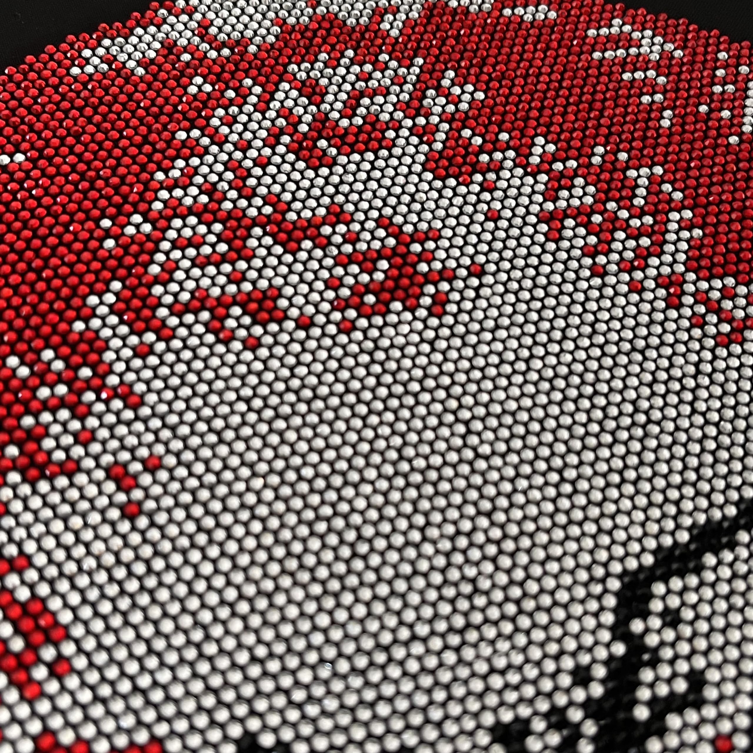Rhinestone Red Skull Iron-On Patch for Jackets, Hats & Bags - DIY Embellishment for Punk, Gothic & Biker Fashion