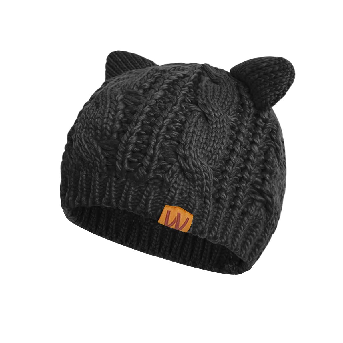 Wrapables® Winter Warm Cable Knit Cat Ears Beanie Hat for Women - Cozy Soft Knitted Hat for Cold Weather, Outdoor Activities & Fashion Accessories
