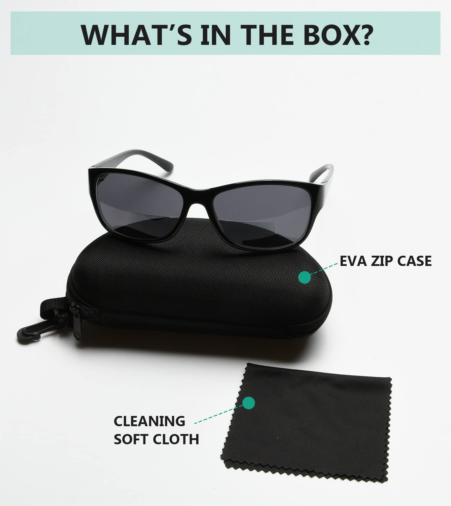 Eyekepper Bifocal Reading Sunglasses for Men - UV Protection Polarized Glasses with +1.0 to +3.5 Magnification - Perfect for Driving, Fishing & Outdoor Activities
