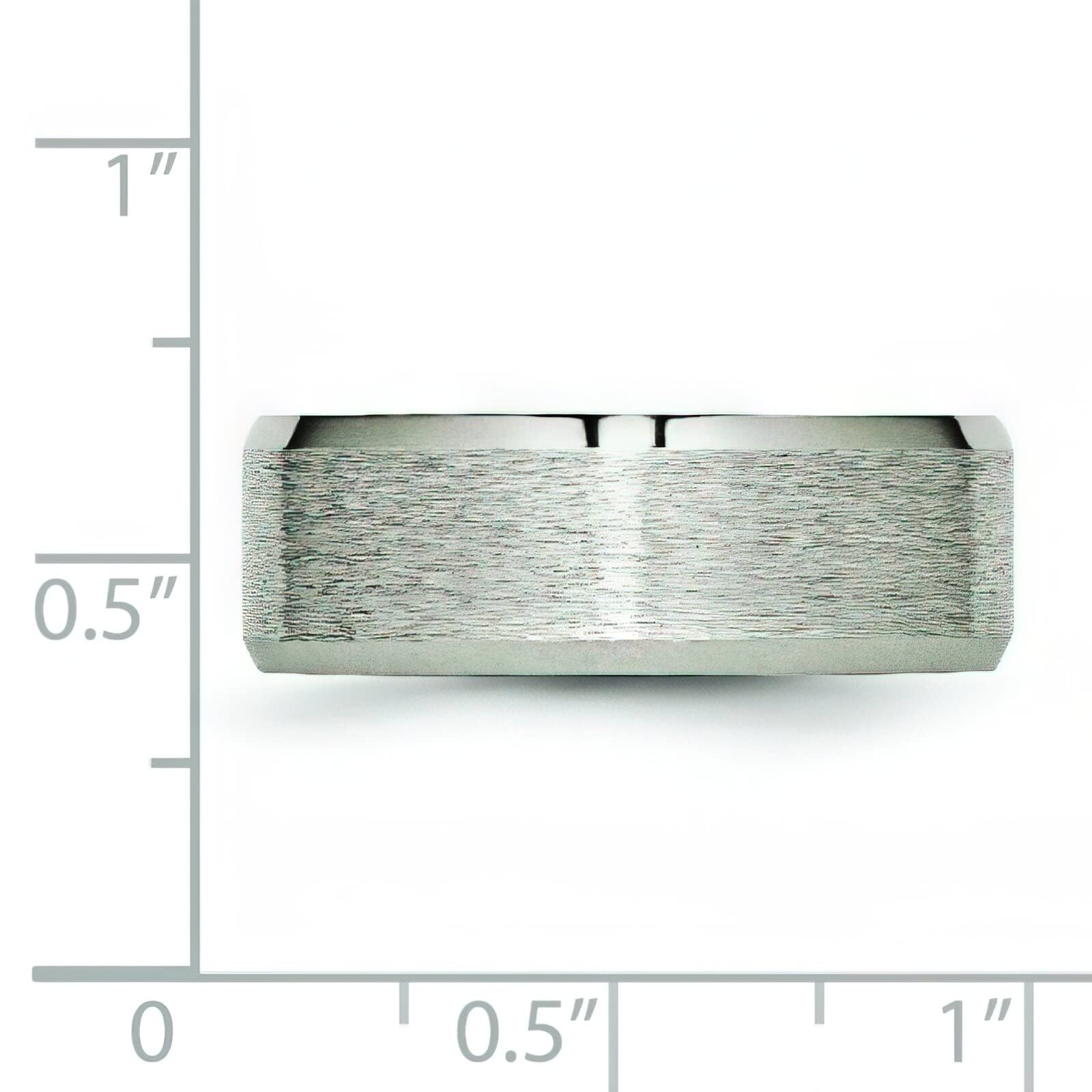 8mm Titanium Men's Wedding Ring Band - Size 14.5 Satin Finish - Durable & Comfortable for Everyday Wear - Perfect for Weddings, Anniversaries & Special Occasions