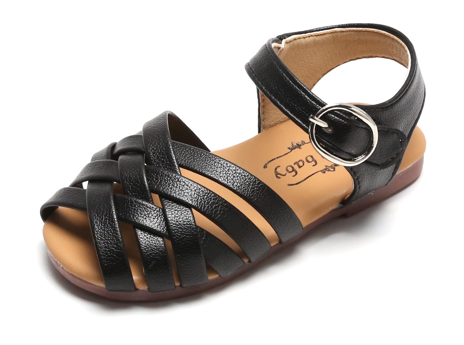 SEAUR Girls & Boys Toddler Sandals - Soft PU Leather Flat Summer Sandals for Kids, Baby & Toddler | Perfect for Outdoor Play, Beach & Casual Wear