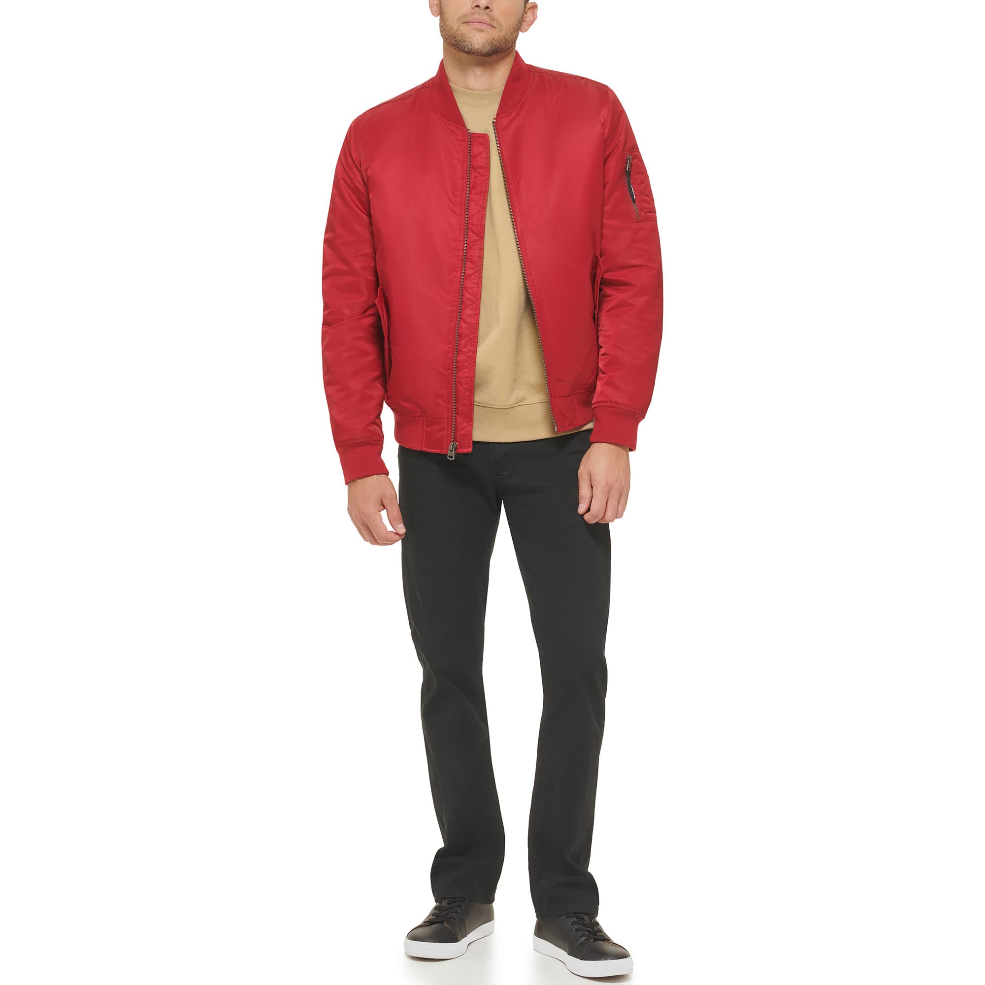 Levi's Men's MA-1 Flight Lightweight Zip-Up Bomber Jacket - Stylish & Comfortable Outerwear for Casual Wear, Travel & Everyday Use