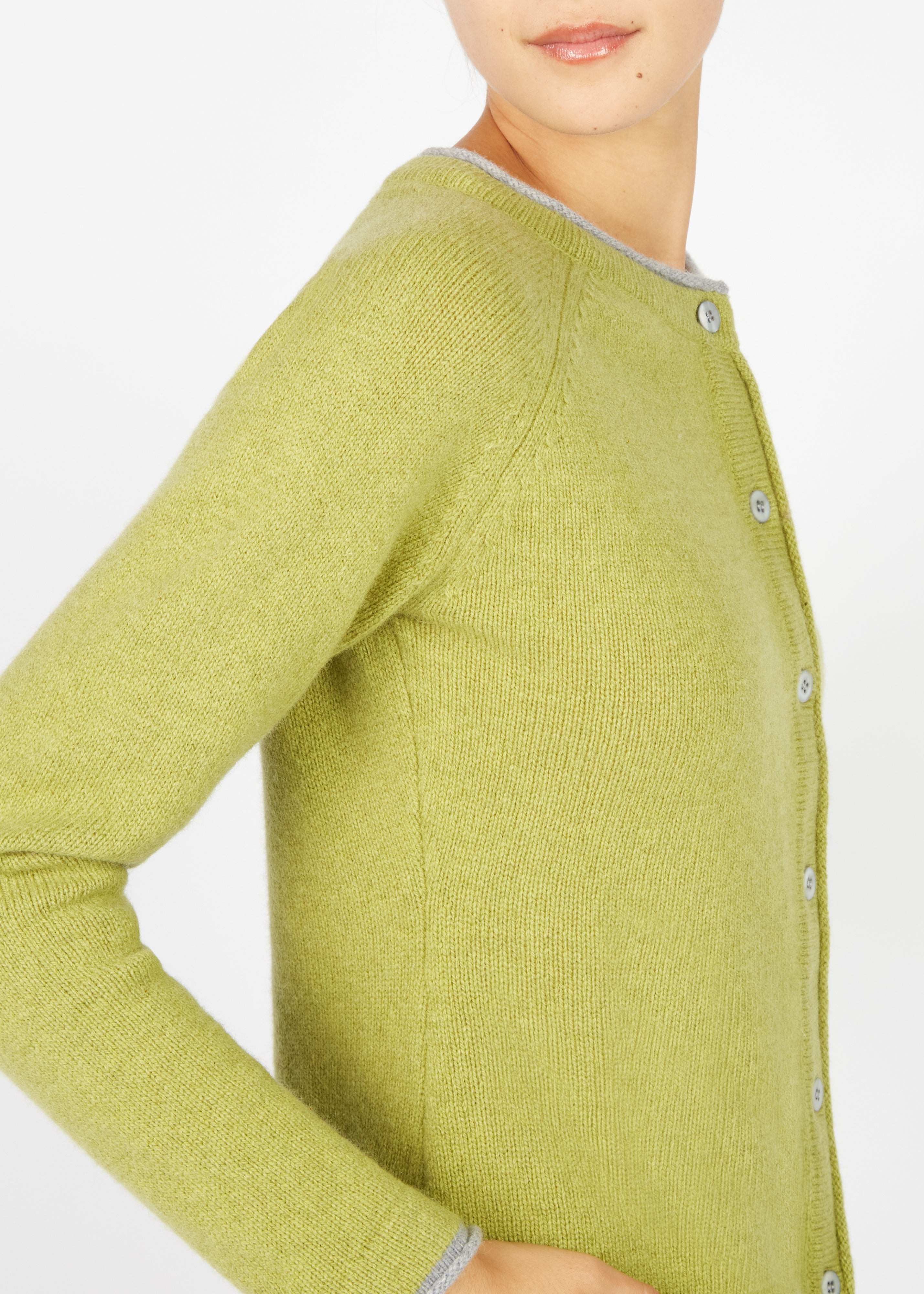 Ireland's Eye Killiney Cardigan for Women - Soft Knit Green Apple Sweater | Cozy Fall & Winter Layering, Casual Office Wear, Weekend Outfits