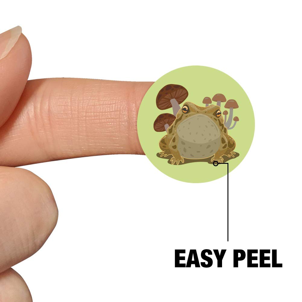 1 Inch Cute Toad Sitting on Mushroom Clear Stickers for Planner, Calendar, Scrapbooking & DIY Crafts - Perfect for Bullet Journals, Card Making & Gift Decorations