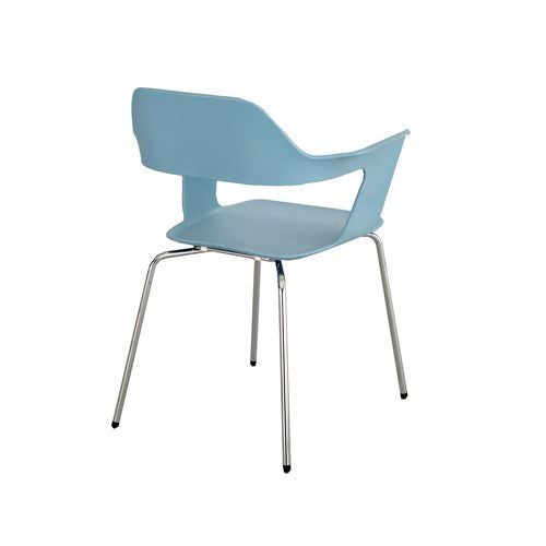 Safco Bandi Polypropylene Shell Stack Chair - Set of 2, Durable & Lightweight for Office, Classroom, or Event Seating