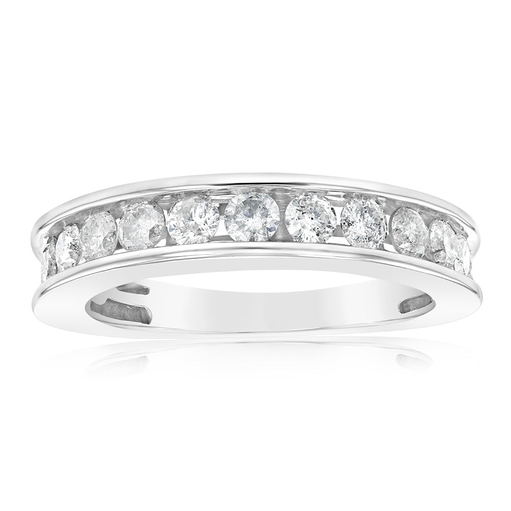 1 Carat Diamond Eternity Ring in 10K White Gold - Perfect for Anniversaries, Engagements & Special Occasions