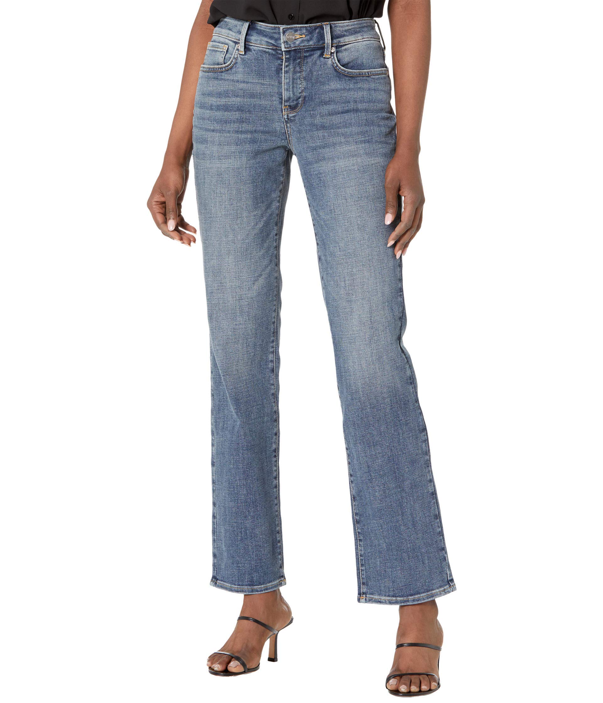NYDJ Marilyn Straight Leg Jeans for Women - Comfortable Stretch Denim Pants in Seline Wash | Perfect for Casual Wear, Office & Everyday Outfits