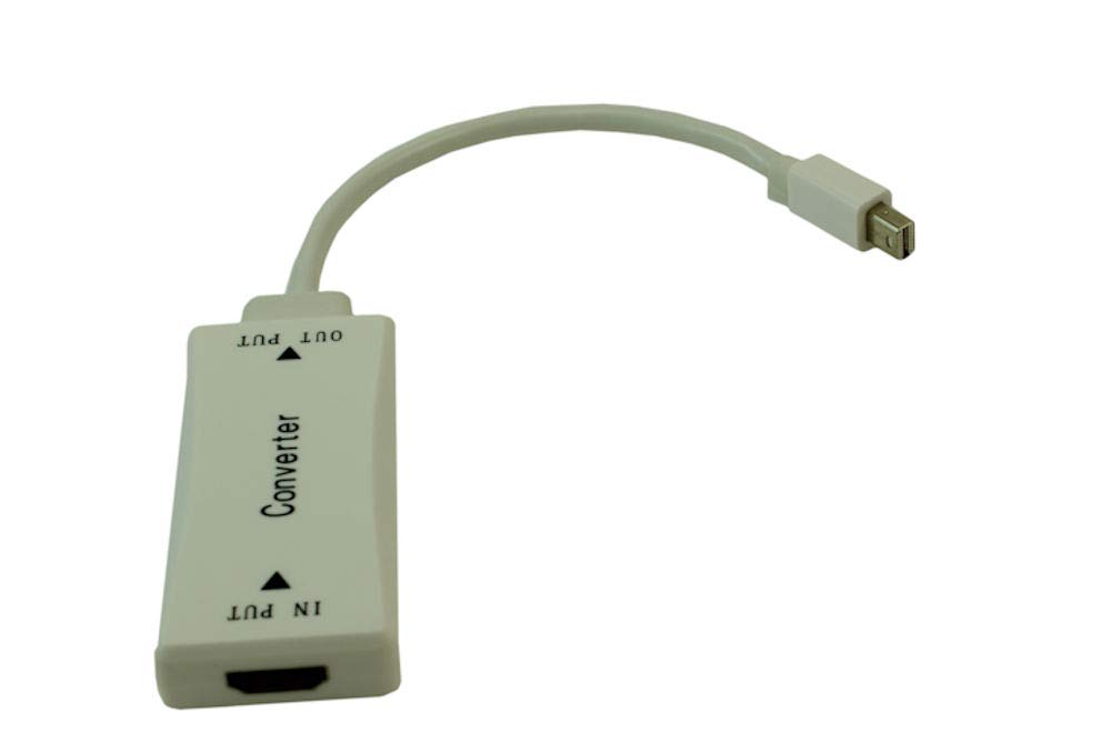 MyCableMart HDMI Female to Mini DisplayPort Male Adapter - 4K 60Hz Video Converter for MacBook Pro, iMac, PC & Monitor - White | Home Theater, Office & Gaming Setup Accessory