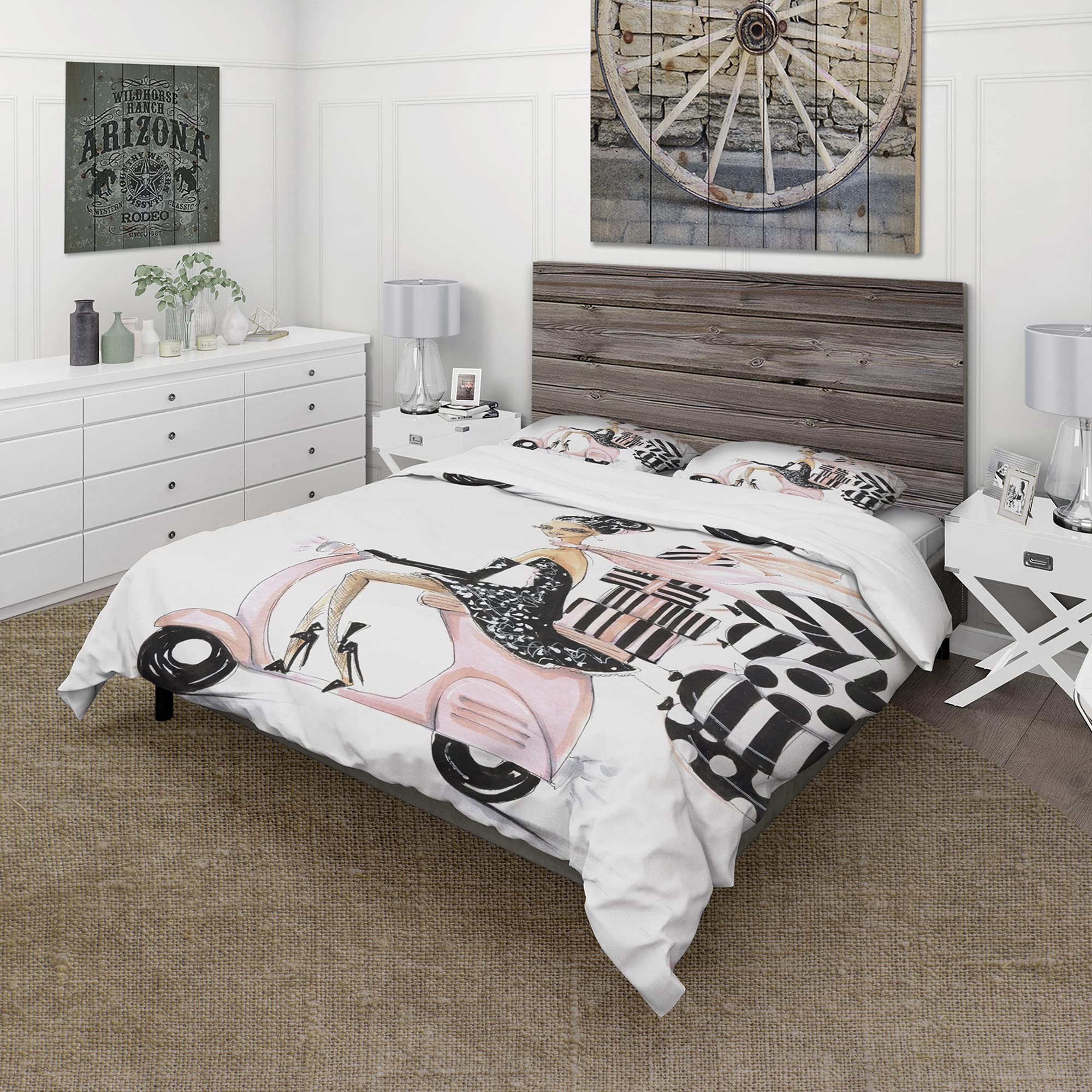 DesignQ Balloon Duvet Cover Set King - Romantic 3-Piece Bedding for All Seasons
