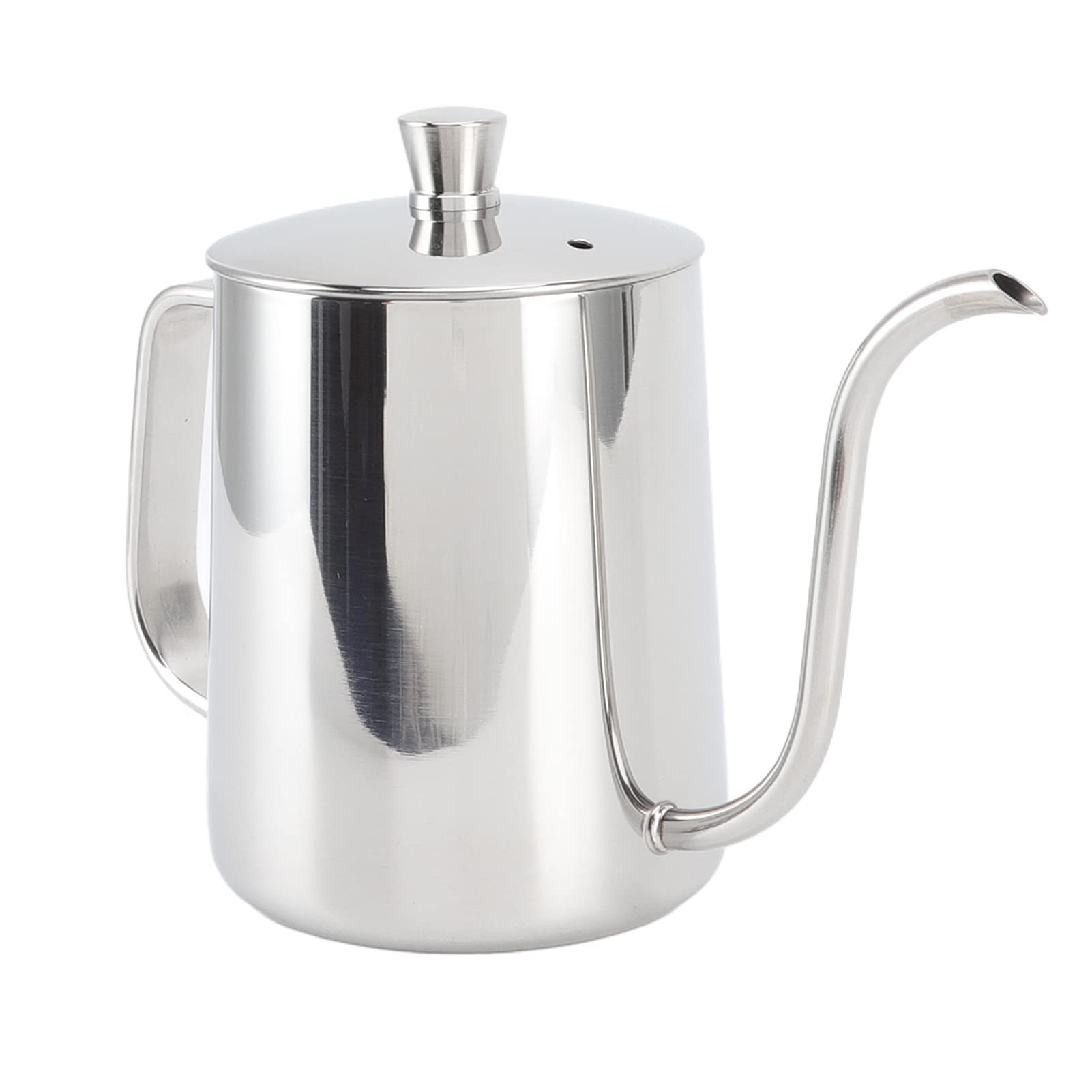 Premium Stainless Steel Pour Over Coffee Kettle - 600ml Mini Drip Coffee Maker with Long Narrow Spout for Precise Pouring | Perfect for Home Brewing, Specialty Coffee Shops & Camping (Silver)