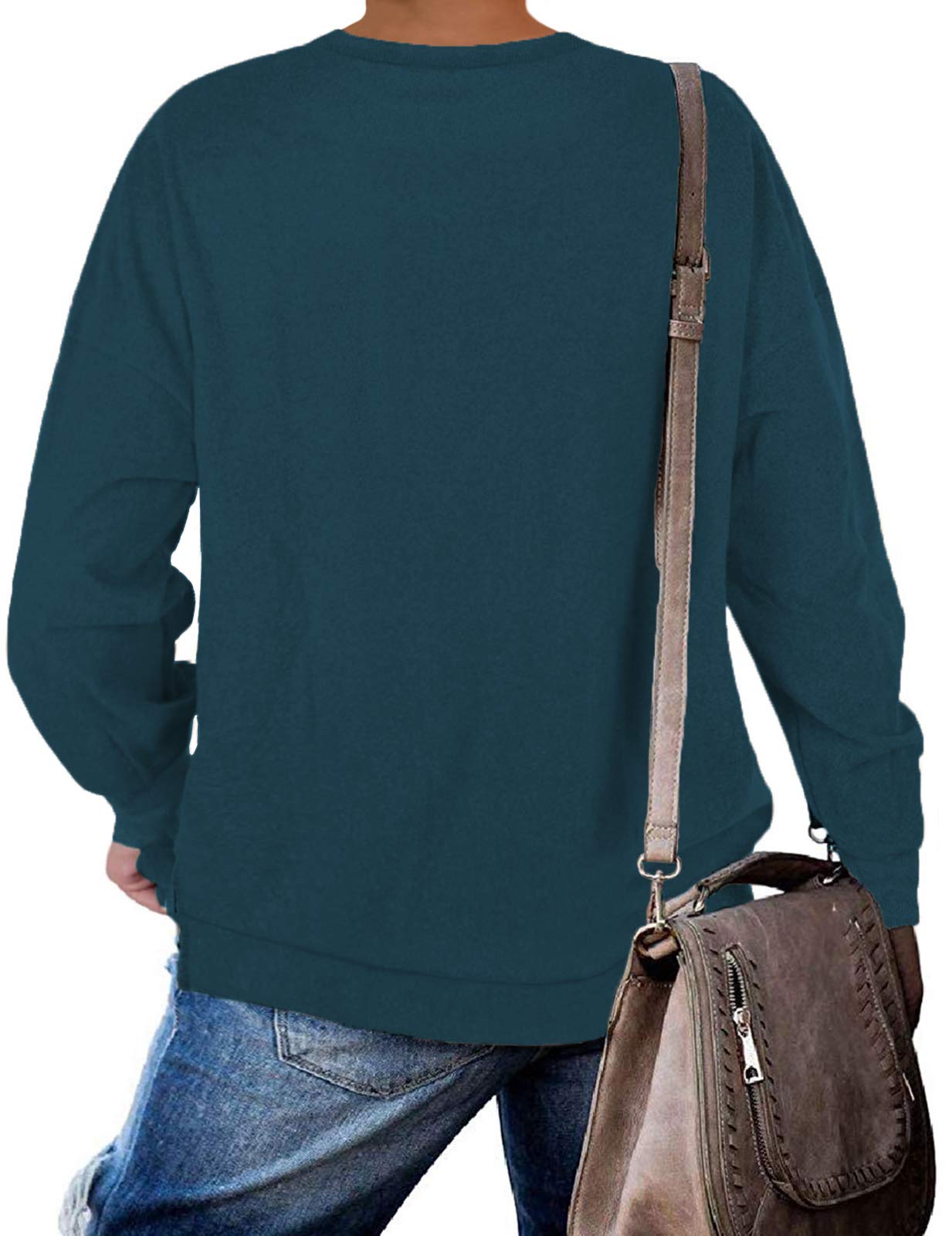 DOLNINE Plus Size Women's Sweatshirts - Casual Pullover Tops with Side Slits | Cozy Lounge Wear, Street Style & Layering Essential