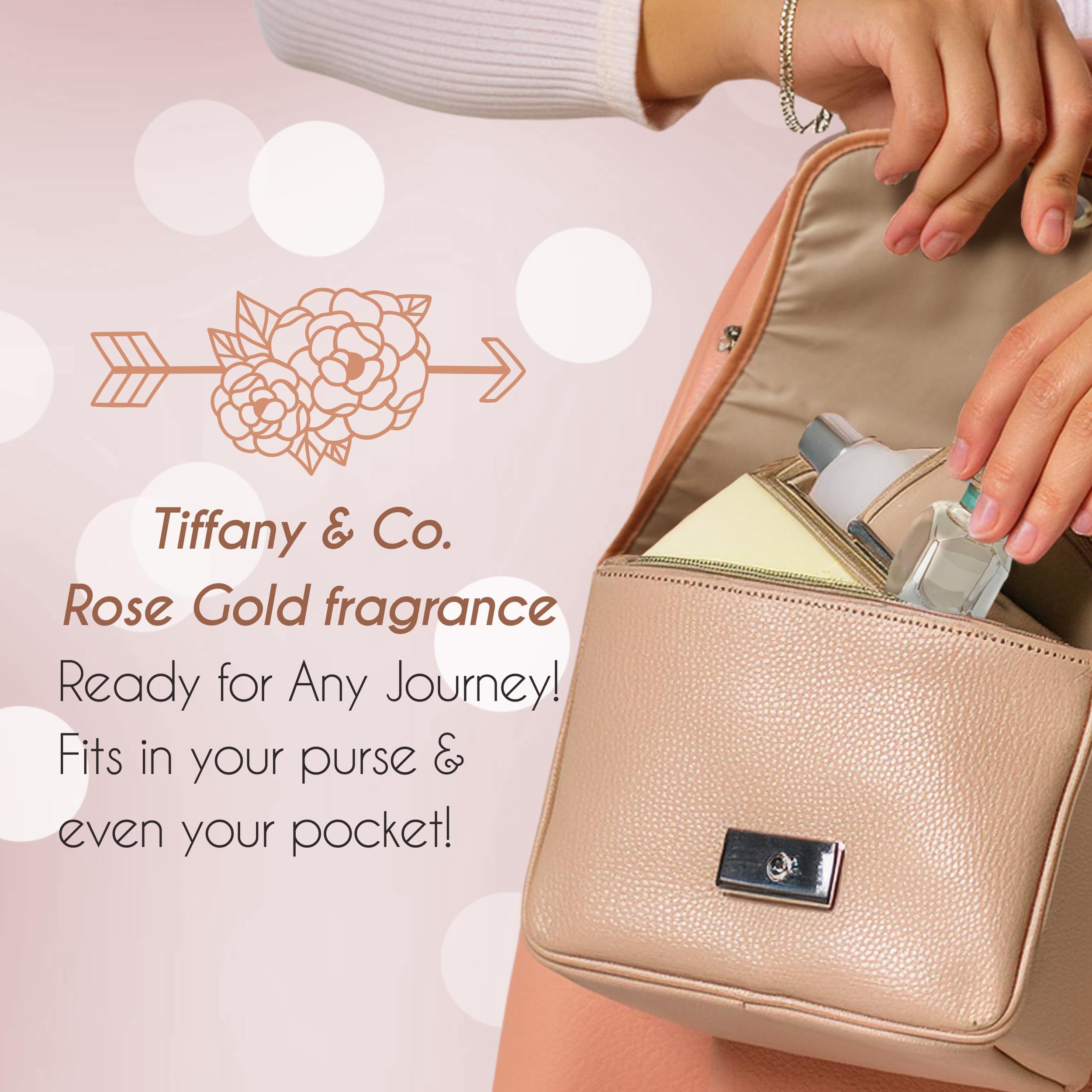 Tiffany & Co. Mini Perfume for Women - Rose Gold Eau de Parfum Travel Size (0.16 fl.oz / 5ml) - Luxury Fragrance Gift for Her, Perfect for Travel & Everyday Wear