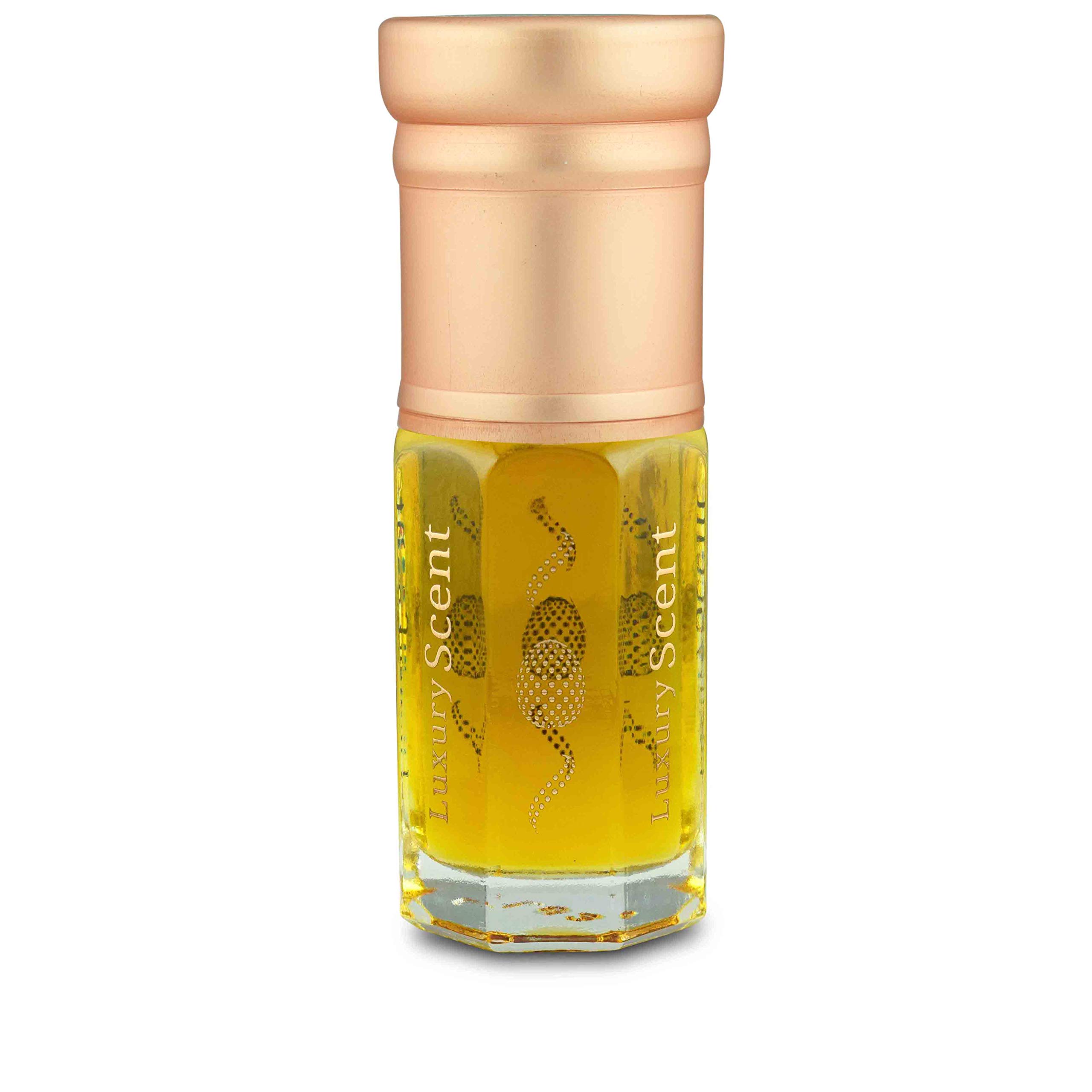 Premium Amber Taifi Perfume Oil - 3ml Oriental Fragrance with Cool Rosy Ambery Notes | Grade A Attar in Velvet Gift Pouch | Perfect for Evening Wear, Special Occasions & Gift Giving