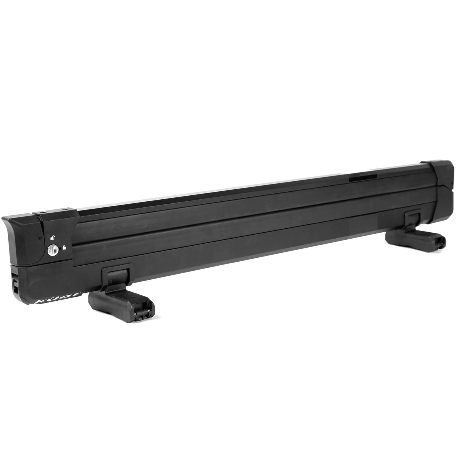 KUAT Switch 6-6 Universal Car Roof Rack - Heavy Duty Crossbars for Skis & Snowboards - Quick Release Flip Down Design with Integrated Locks (Black) - Perfect for Winter Sports & Outdoor Adventures