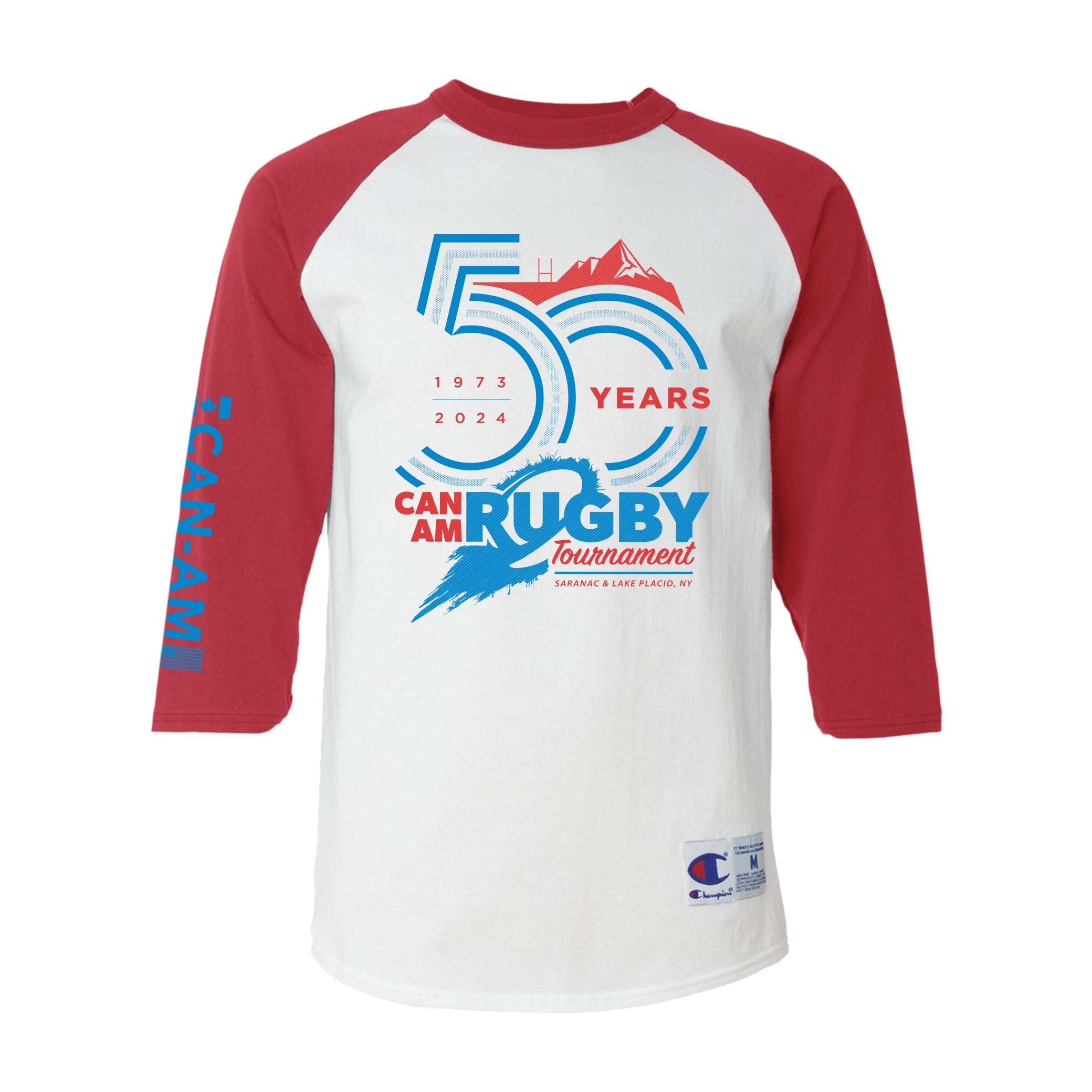 Can Am Rugby 2024 Raglan T-Shirt | Men's & Women's Vintage Baseball Style Tee | Perfect for Rugby Fans, Sports Events & Casual Wear